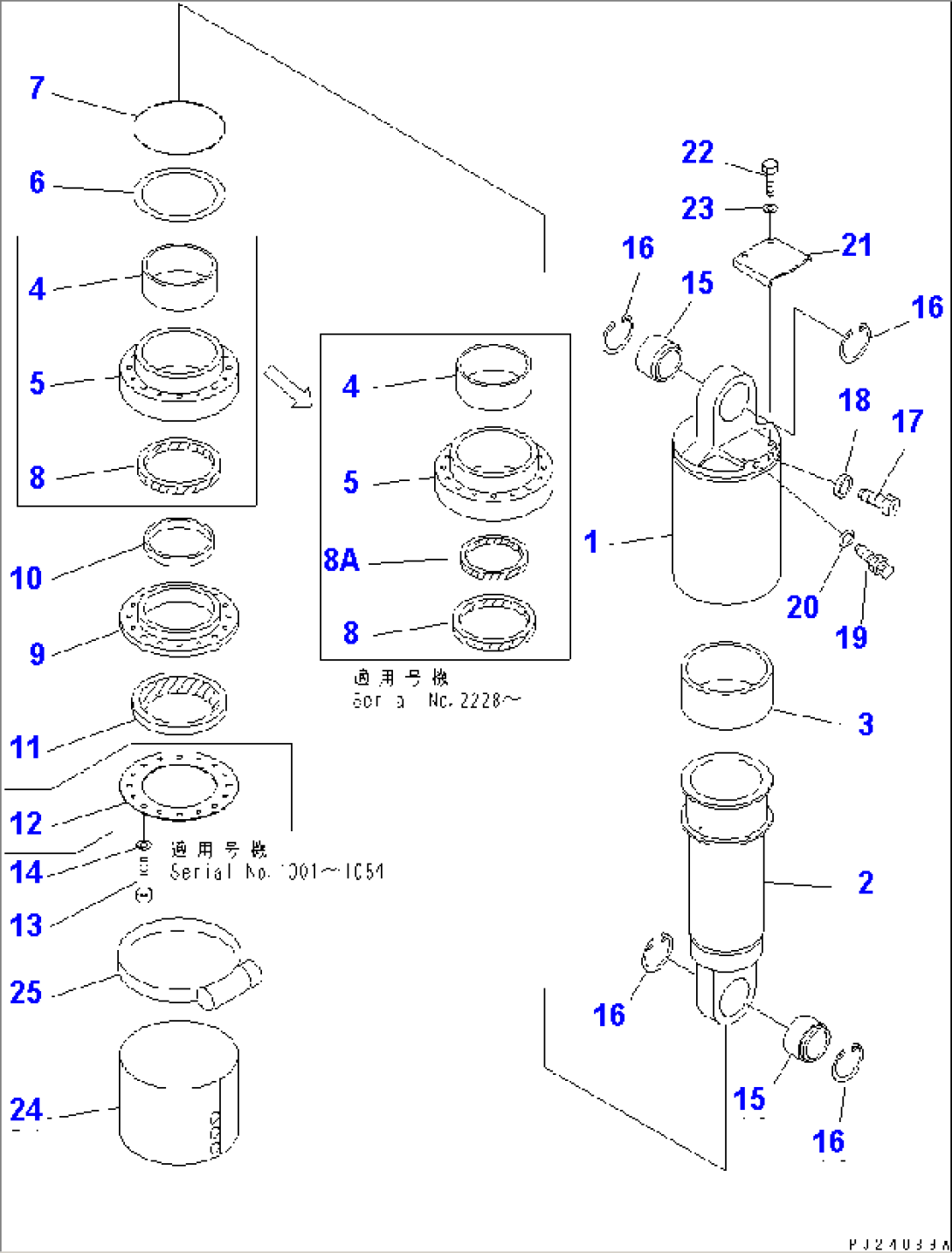 REAR SUSPENSION (FOR ROD DOWN TYPE) (WITHOUT AUTO-SUSPENSION)