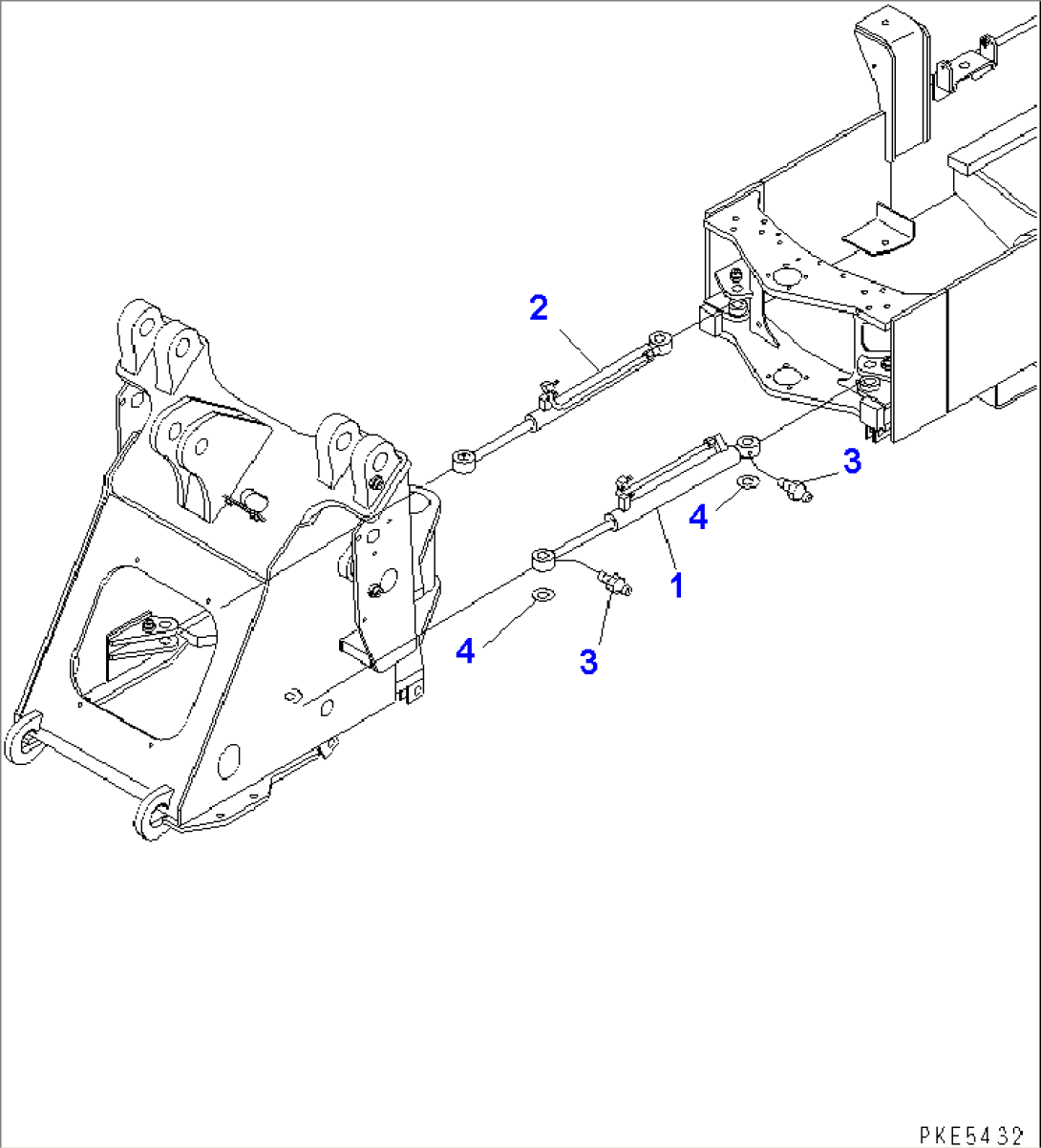 STEERING CYLINDER (CYLINDER AND GREASE FITTING)