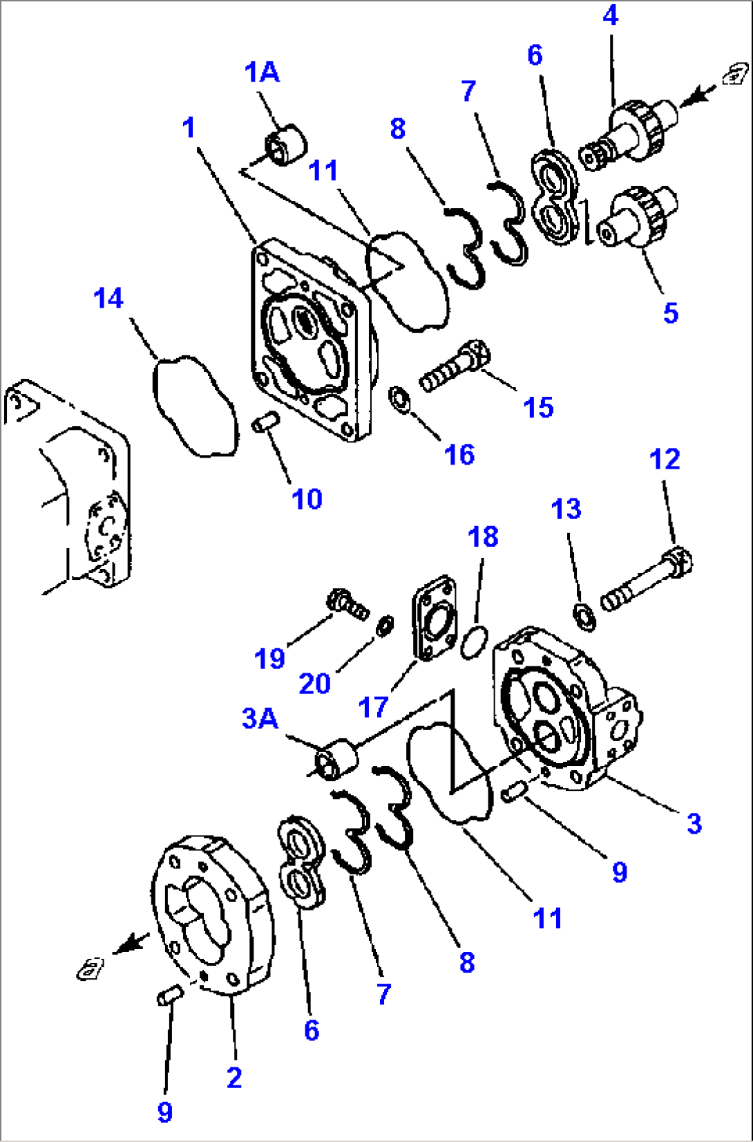 FIG NO. 6004 HYDRAULIC PUMP LOADER AND STEERING PUMP - SAR 12