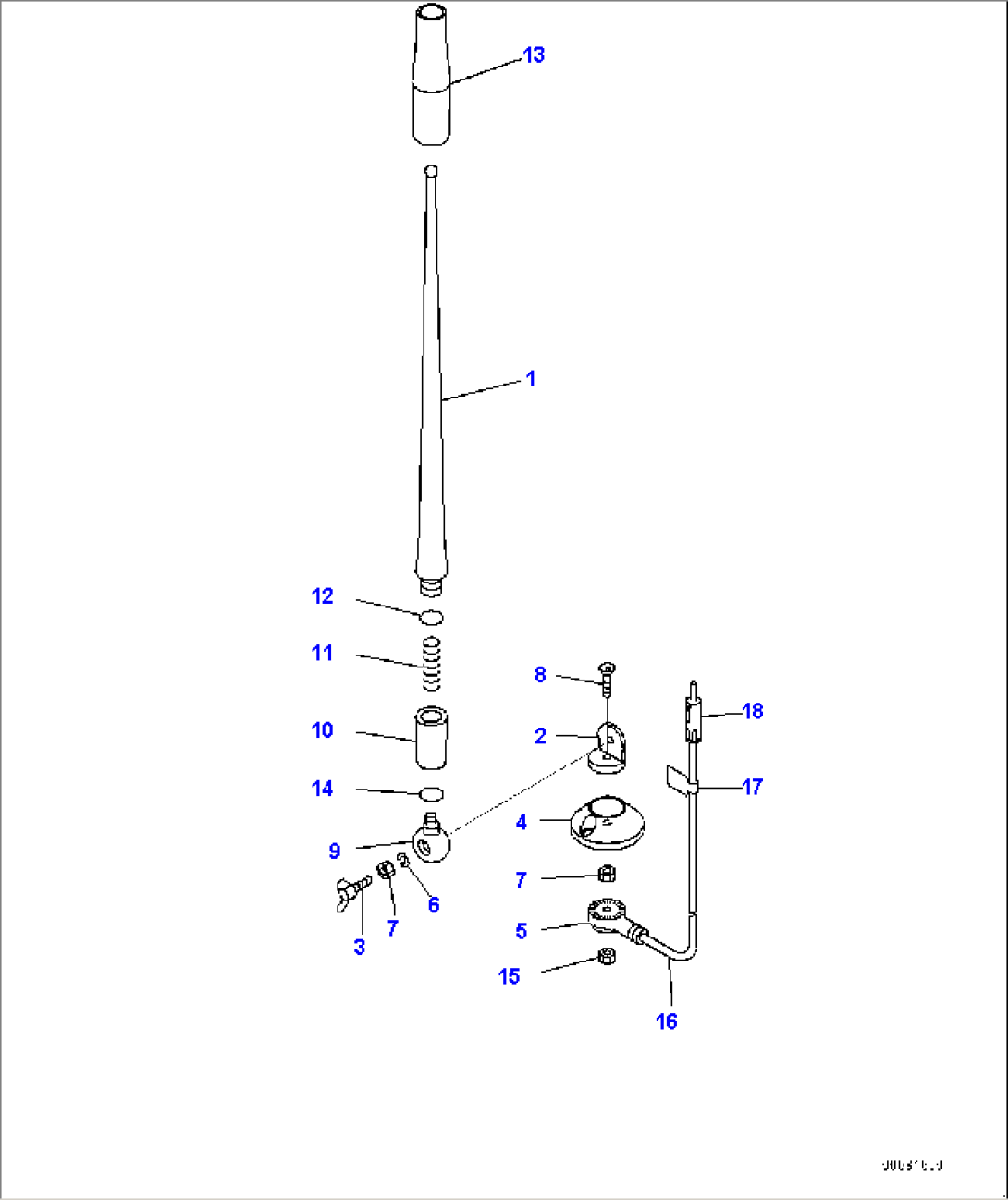 ROPS Cab, Rubber Antenna (#1001-)