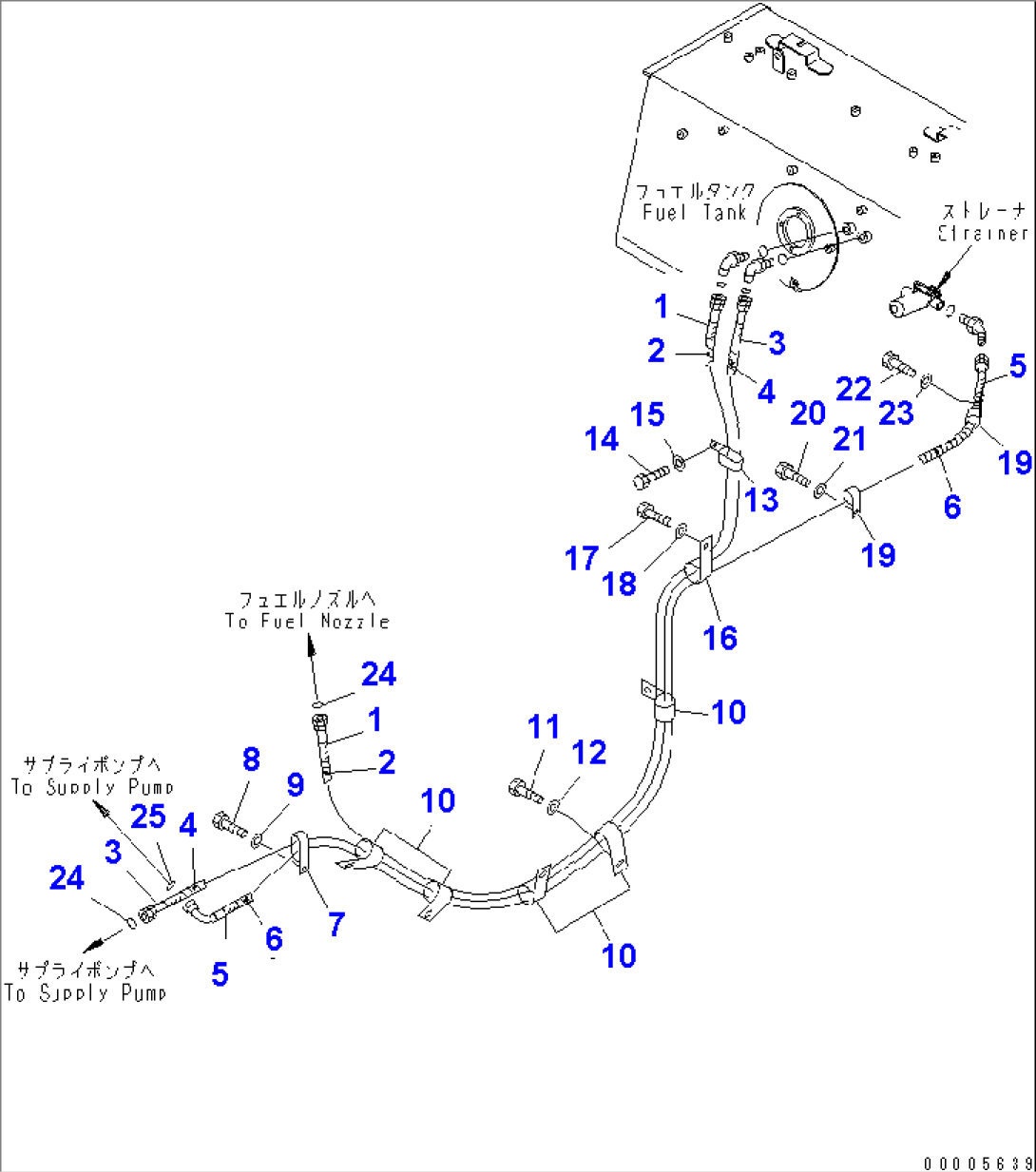 FUEL LINE (FOR TRIMMING DOZER)