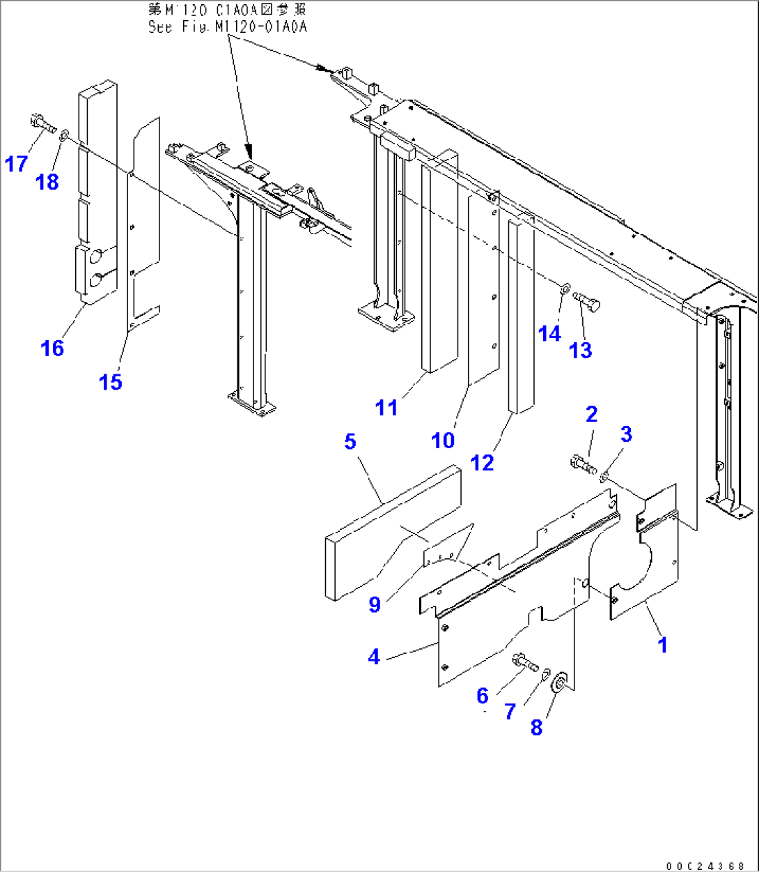 PARTITION (MACHINE CAB) (PUMP AND RADIATOR SIDE)(#20015-)