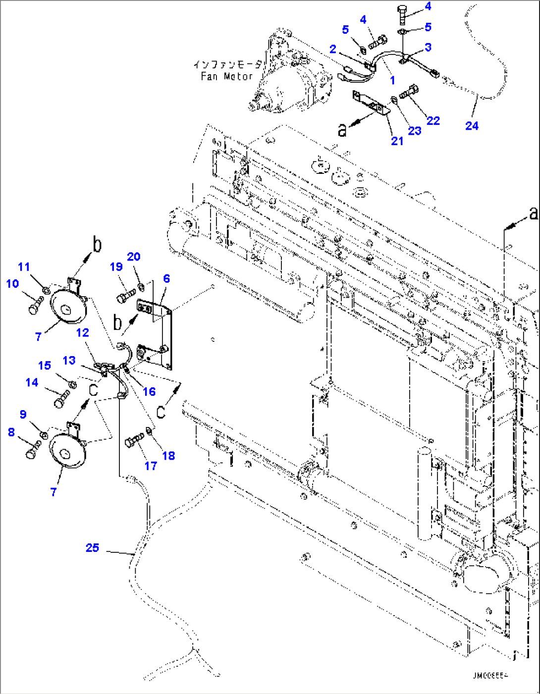 Radiator, Wiring Harness and Horn (#30001-)