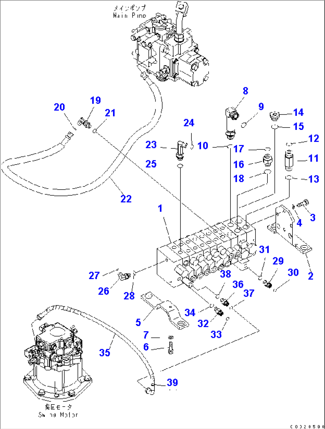 MAIN VALVE (CONNECTING PARTS) (1/3)
