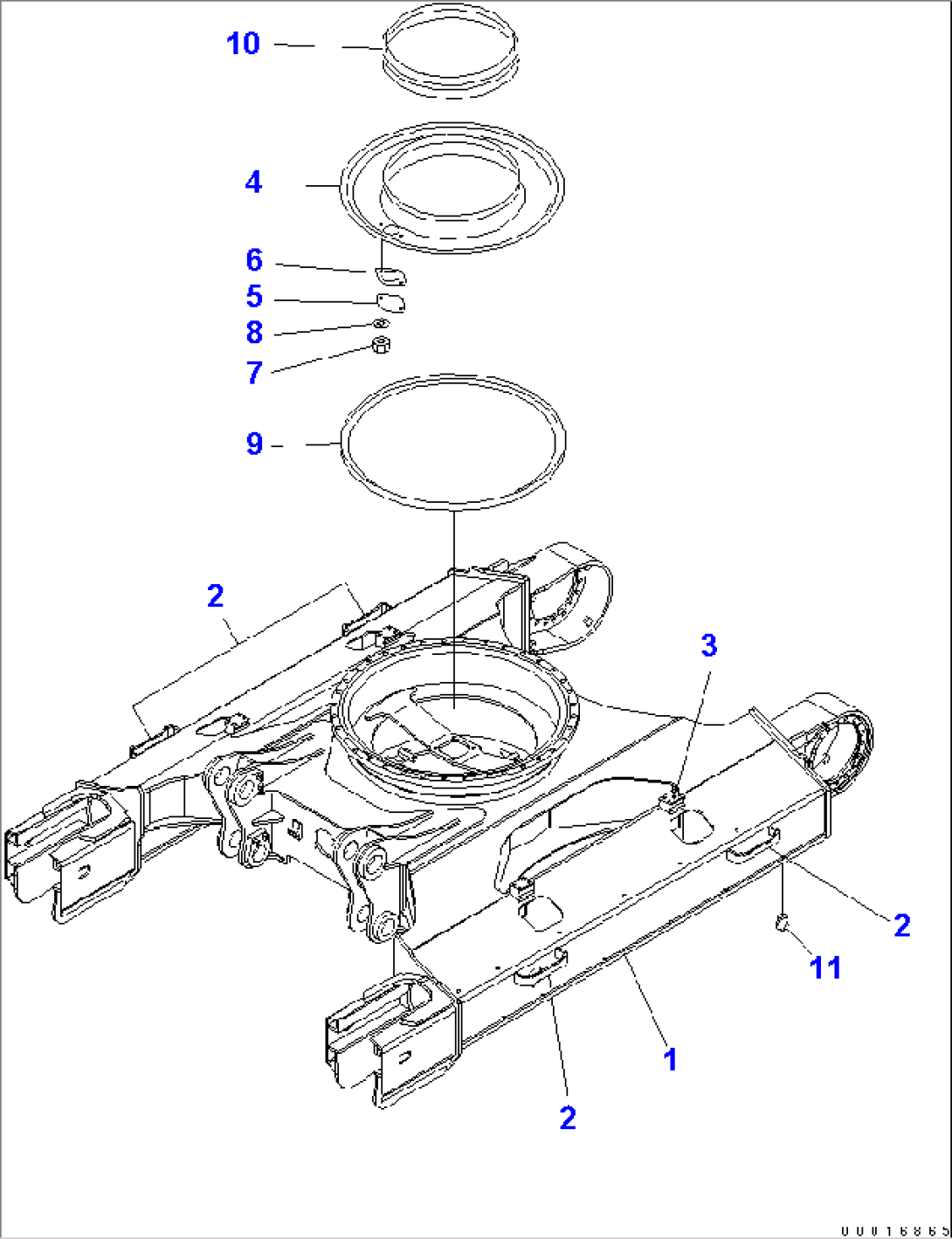 TRACK FRAME (WITH UNDER COVER) (BLADE SPEC.)(#21222-)