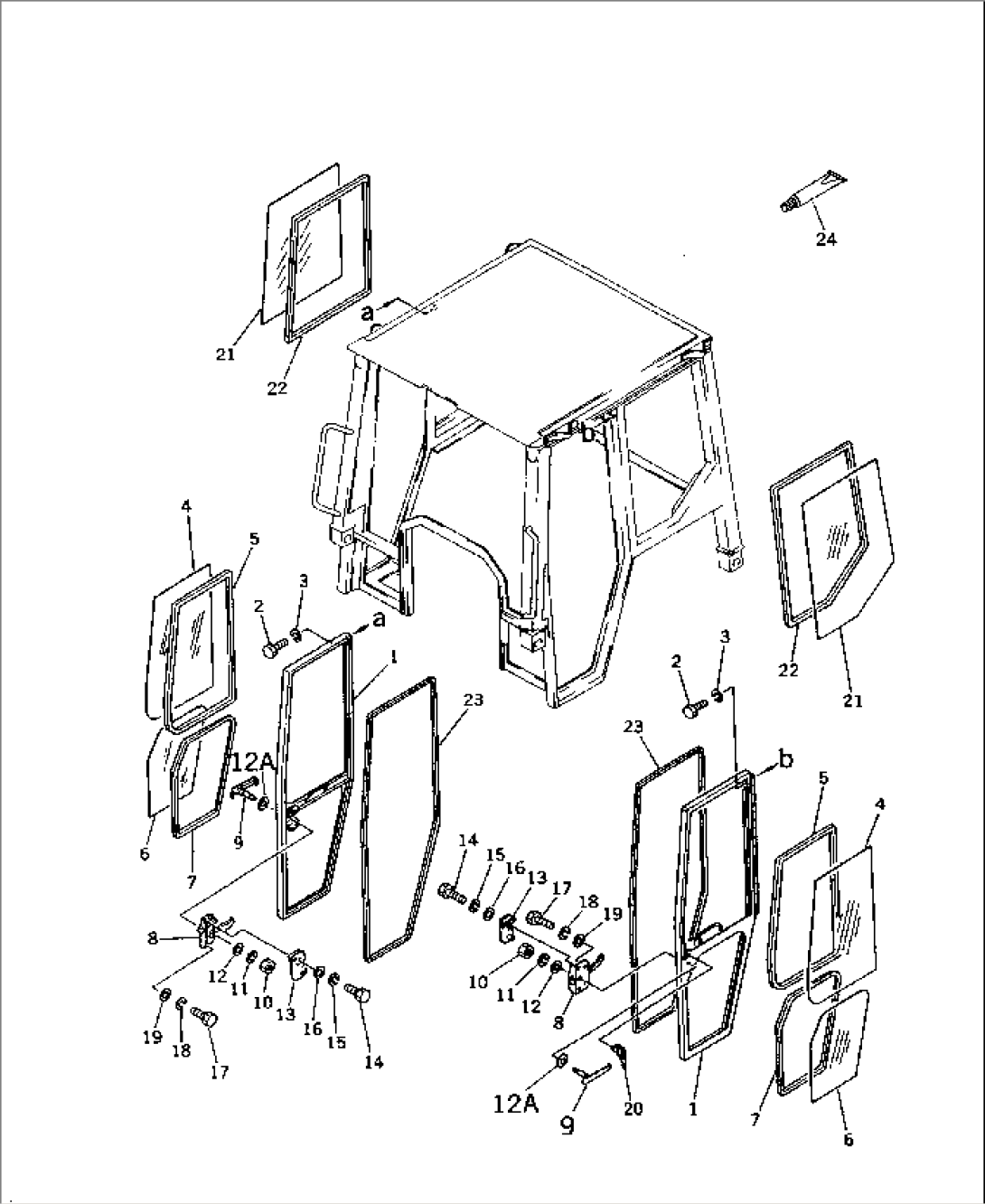 ROPS CAB (DOOR AND SIDE WINDOW) (3/5) (REGULATION OF EU DYNAMIC NOISE)
