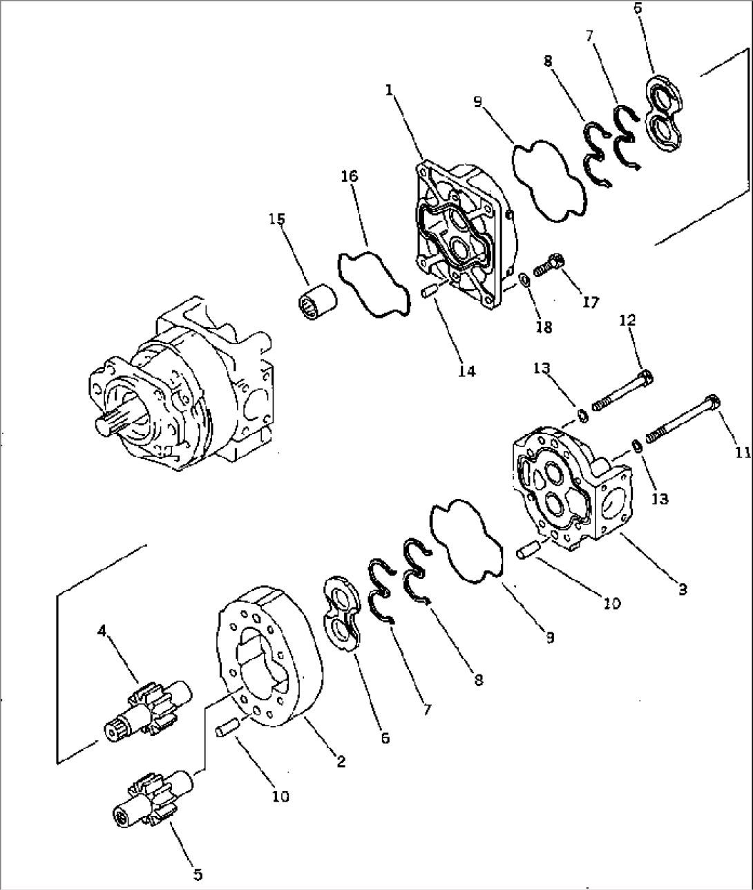 HYDRAULIC PUMP (FOR STEERING AND SWITCH) (2/2)(#52001-)