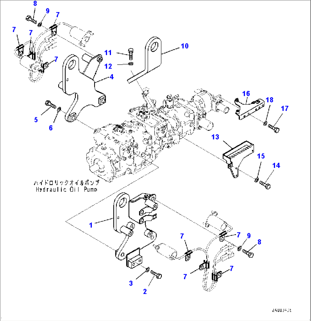 Hydraulic Pump, Bracket (#30001-)