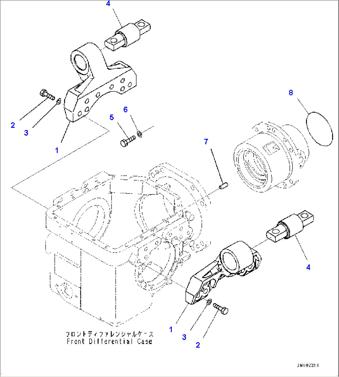 Transmission Group, Front Differential Mounting (#10001-)