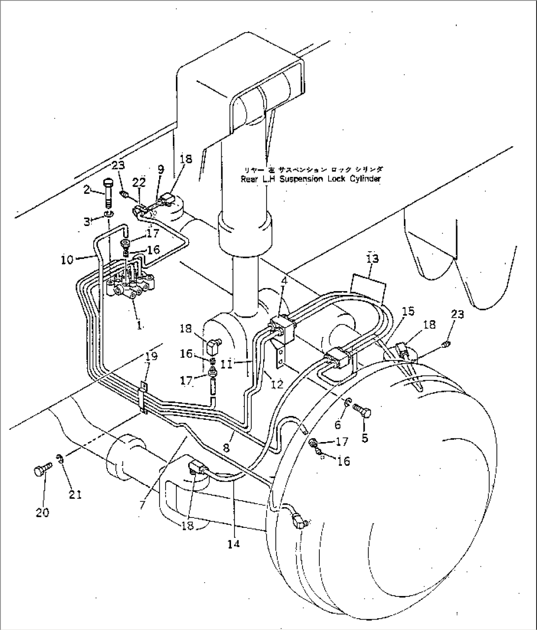 CENTRAL LUBRICATION PIPING (REAR L.H.)