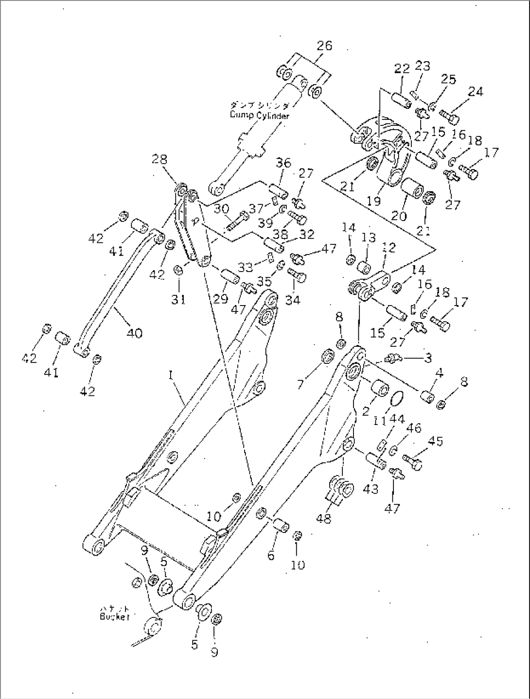 BUCKET LINKAGE (FOR LONG LIFT ARM)