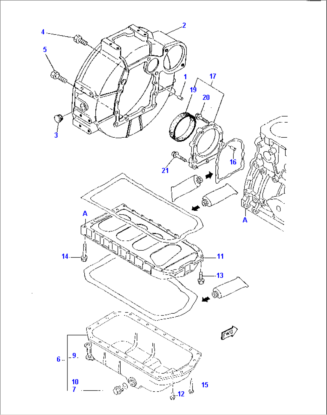 FLYWHEEL - LUBRICATING OIL SUMP