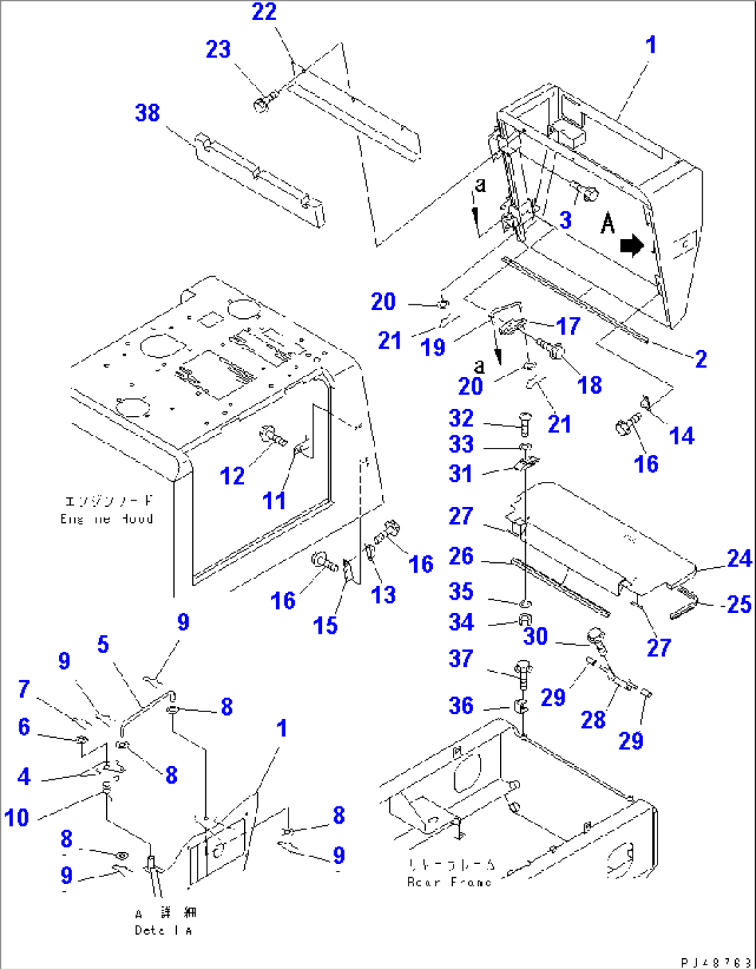 REAR DUCT (SUPER SILENT SPEC.)(#50001-.)