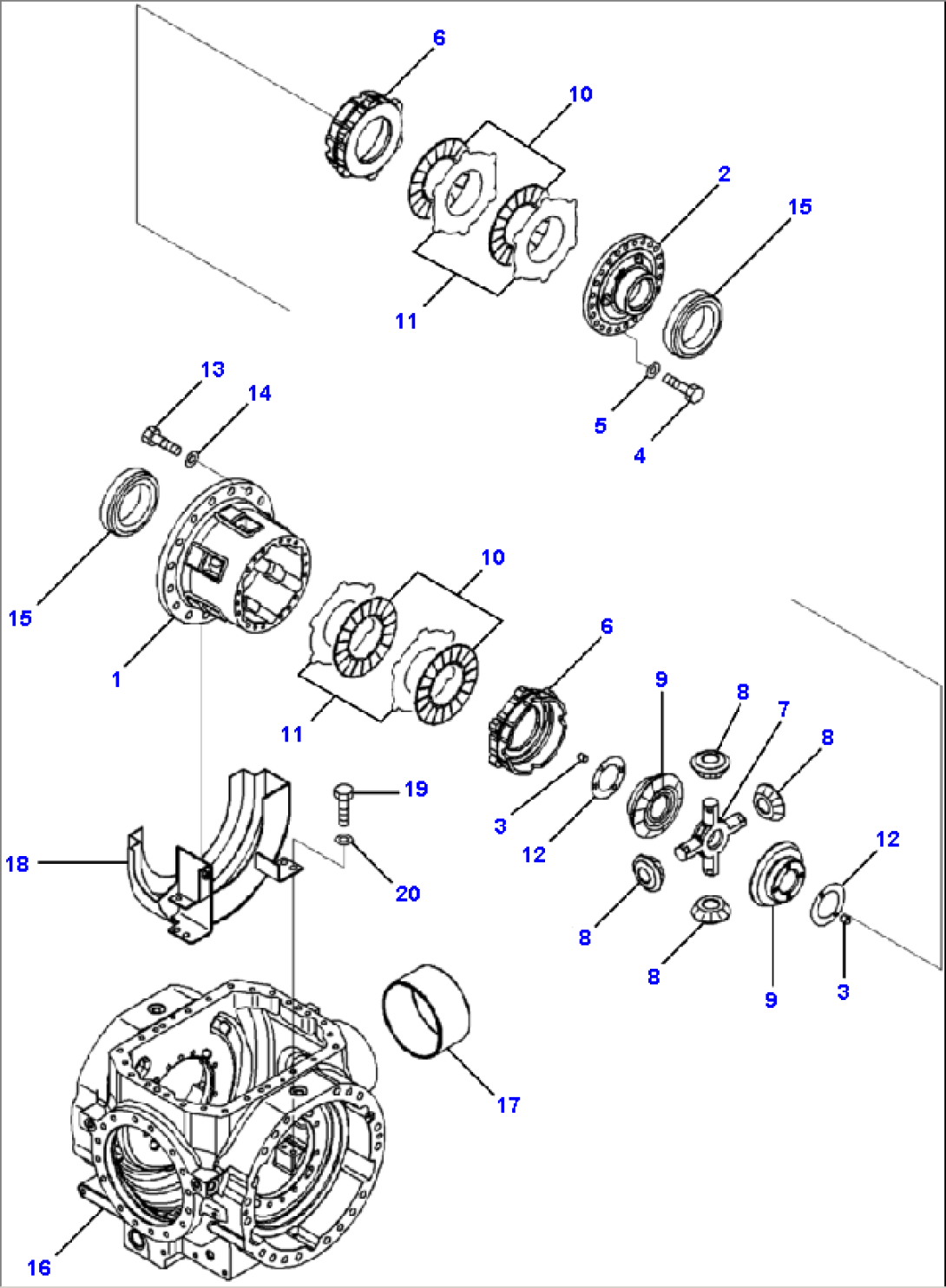 F4500-54B1 REAR AXLE LIMITED SLIP DIFFERENTIAL (2/3)