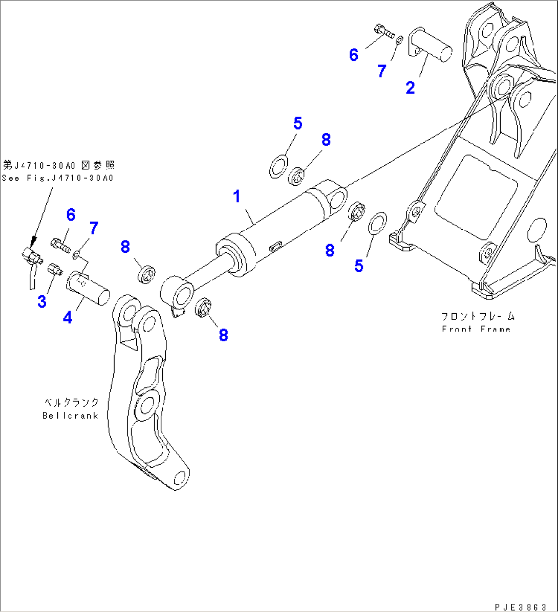DUMP CYLINDER (MOUNTING PARTS) (WITH AUTO GREASE)