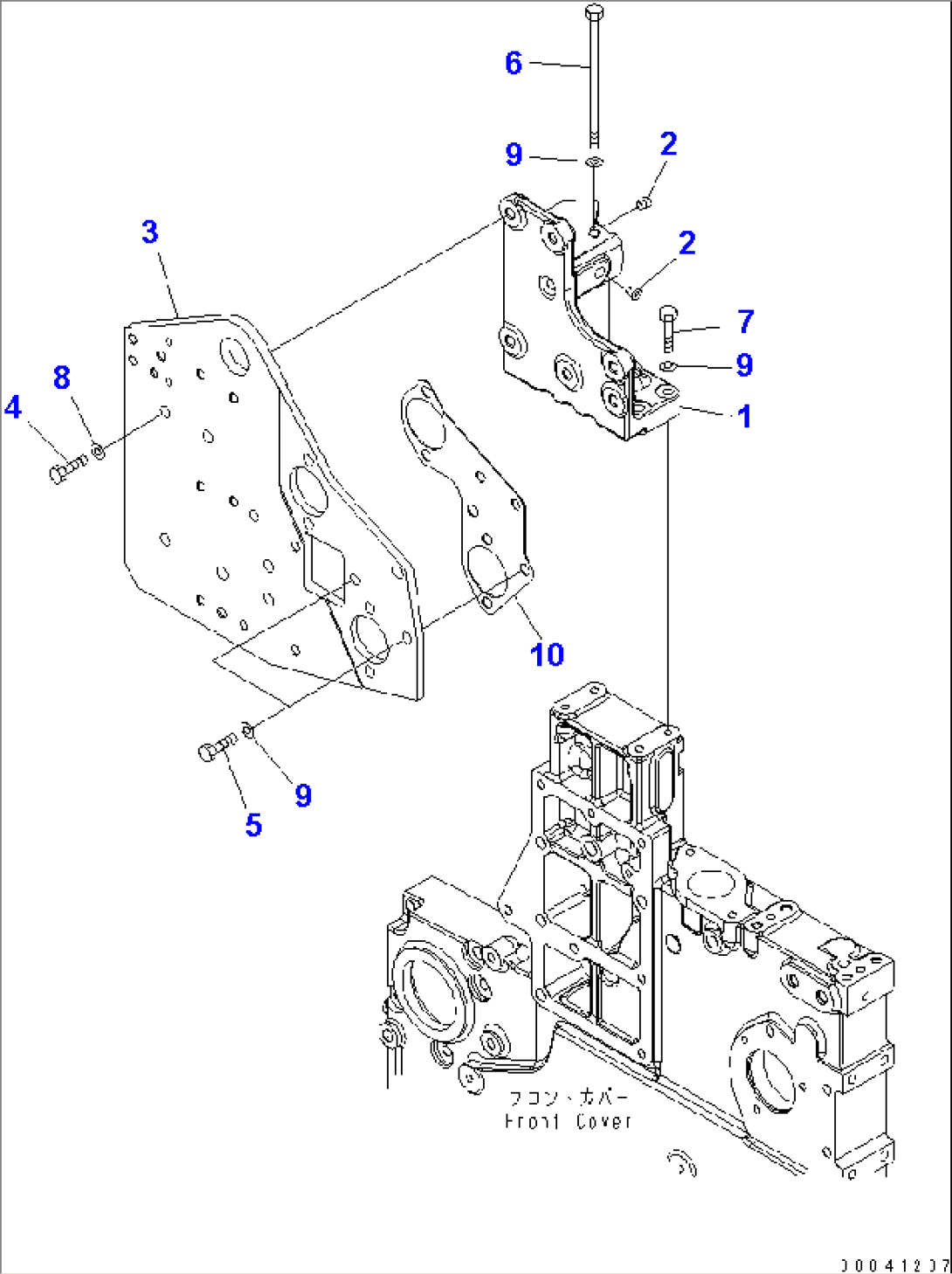 EXHAUST GAS RECIRCULATION VALVE (6/7) (ENGINE FRONT HANGER)(#530003-530697)