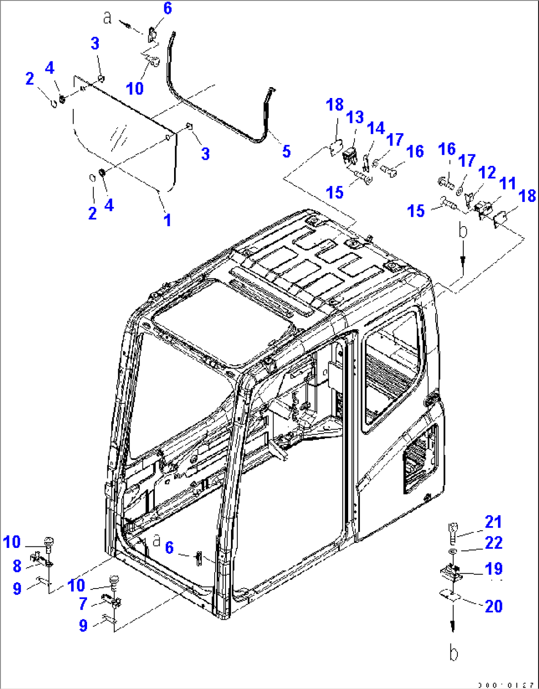 CAB (FRONT LOWER WINDOW)