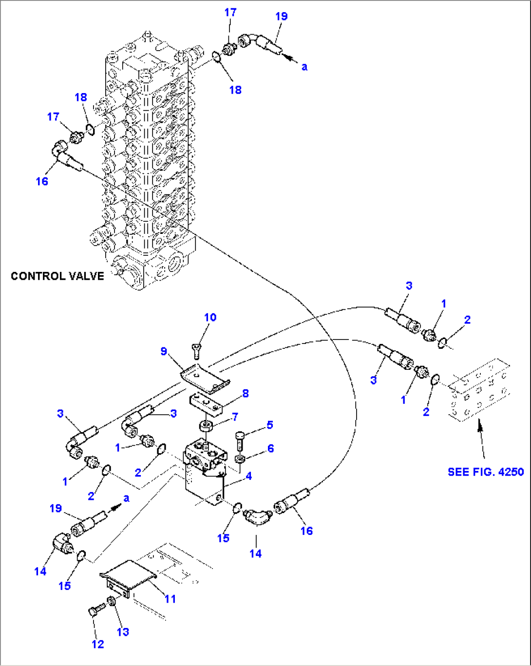 HYDRAULIC PIPING (BOOM SWING PPC VALVE LINE)