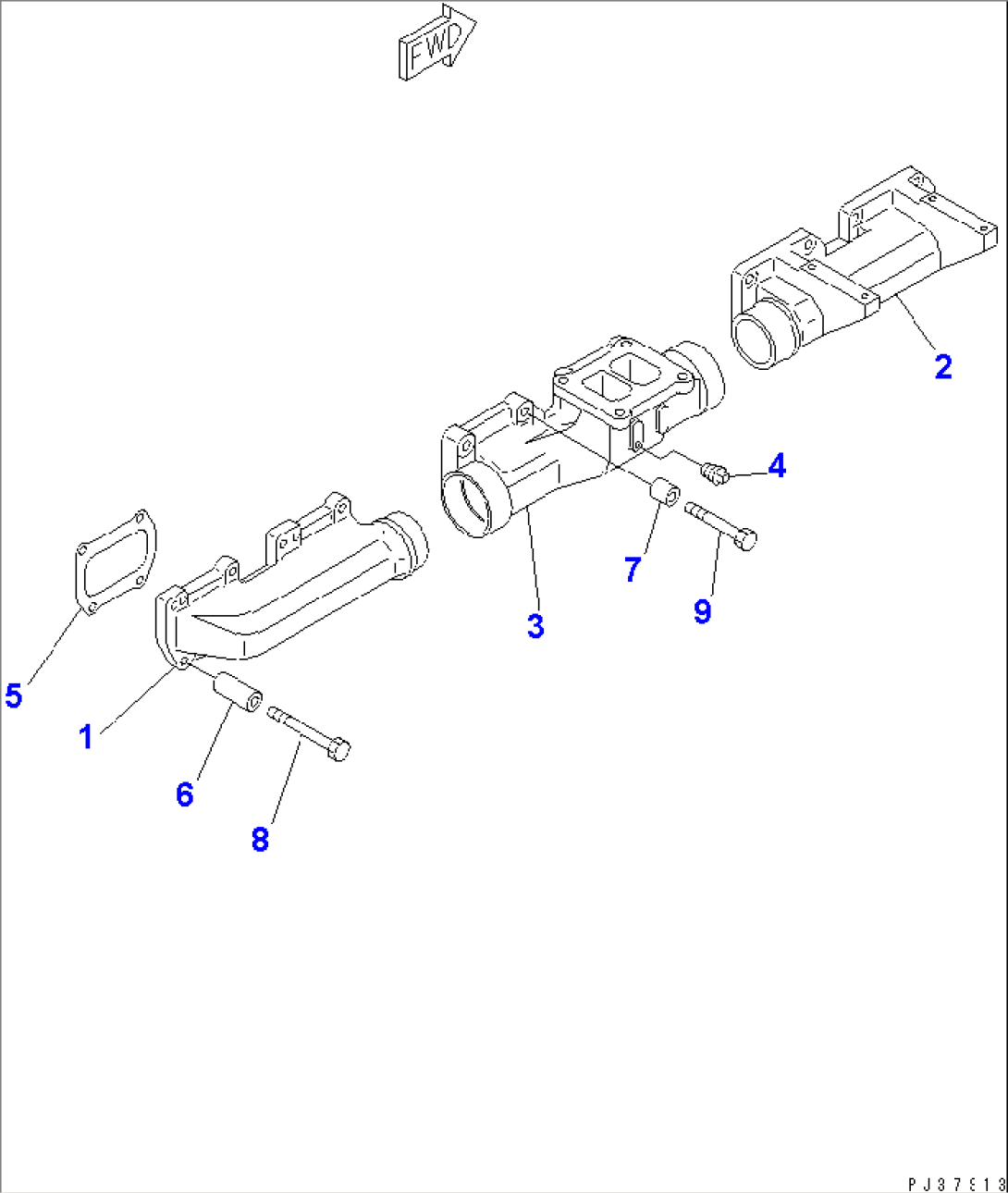 EXHAUST MANIFOLD(#14674-)