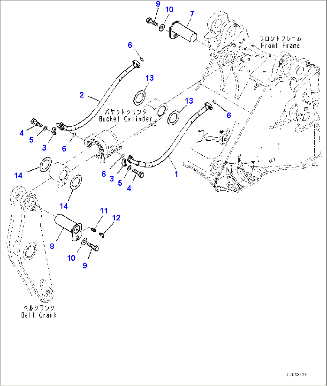 Bucket Cylinder, Mounting (#90216-)