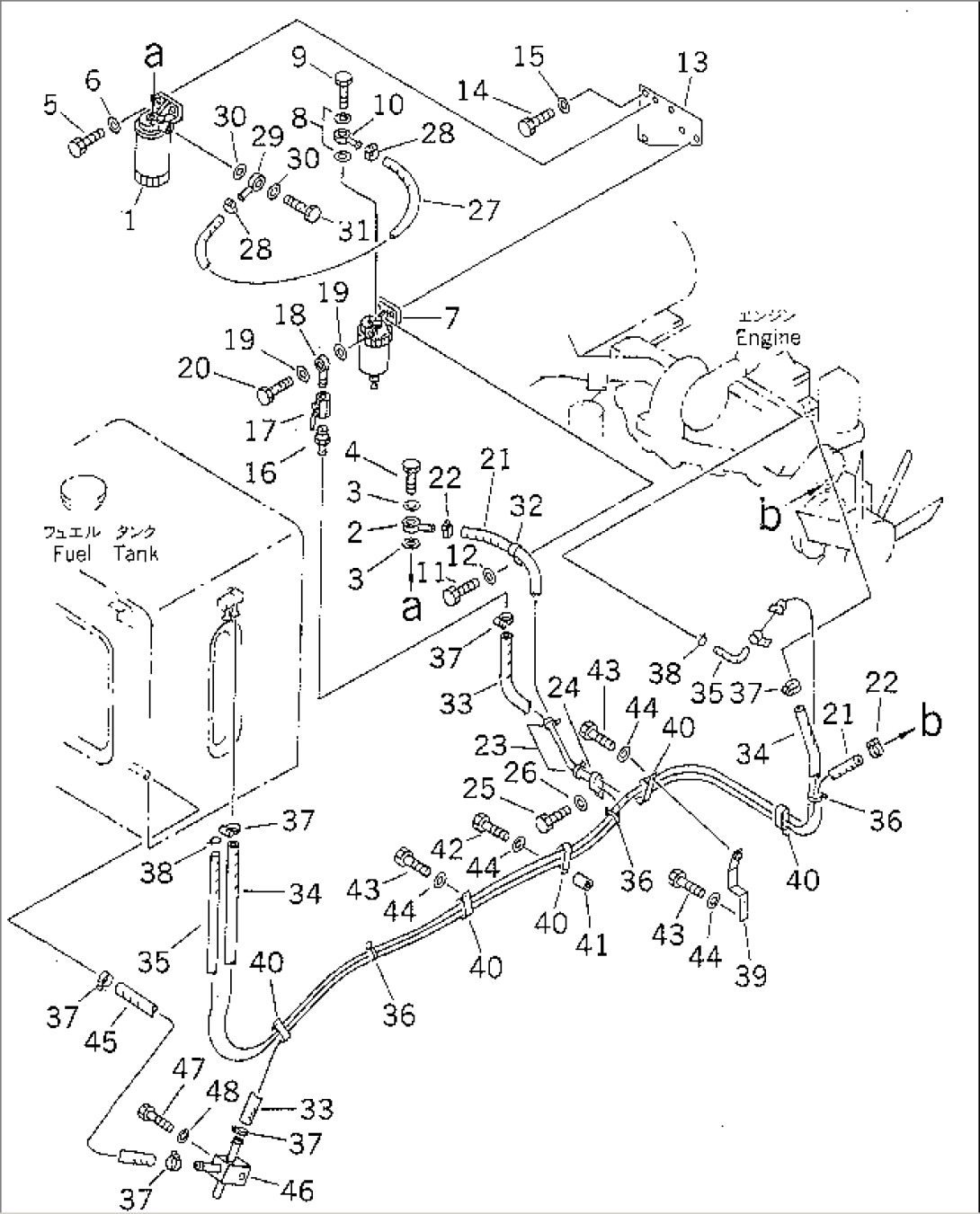 FUEL LINES (WITH PRE-FUEL FILTER AND WATER SEPARATOR) (COLD WEATHER A SPEC.)(#83952-96513)