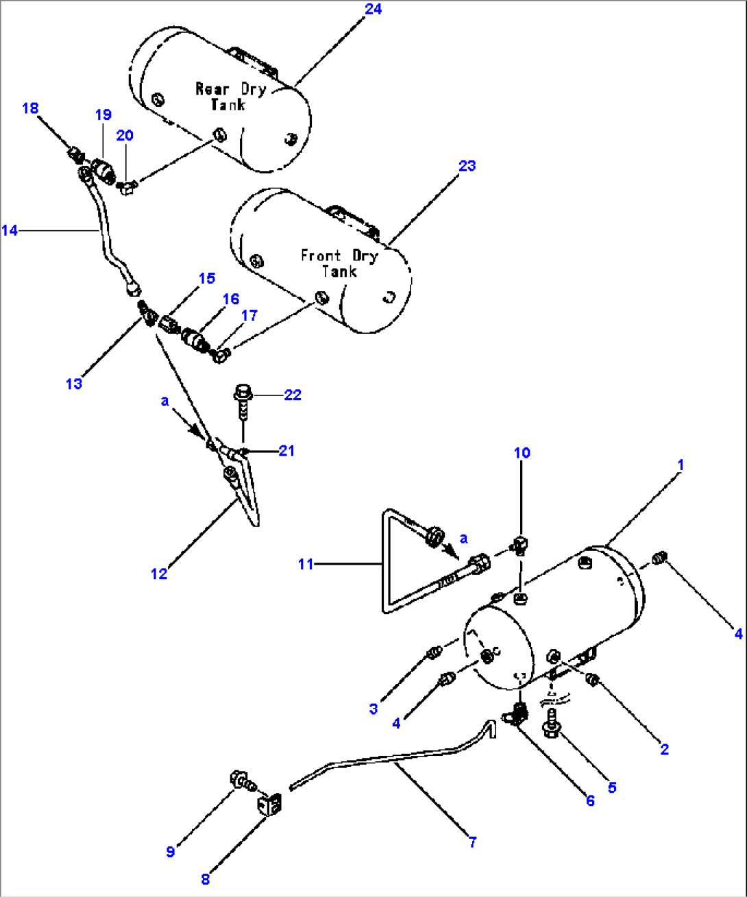 AIR PIPING WET TANK TO DRY TANKS