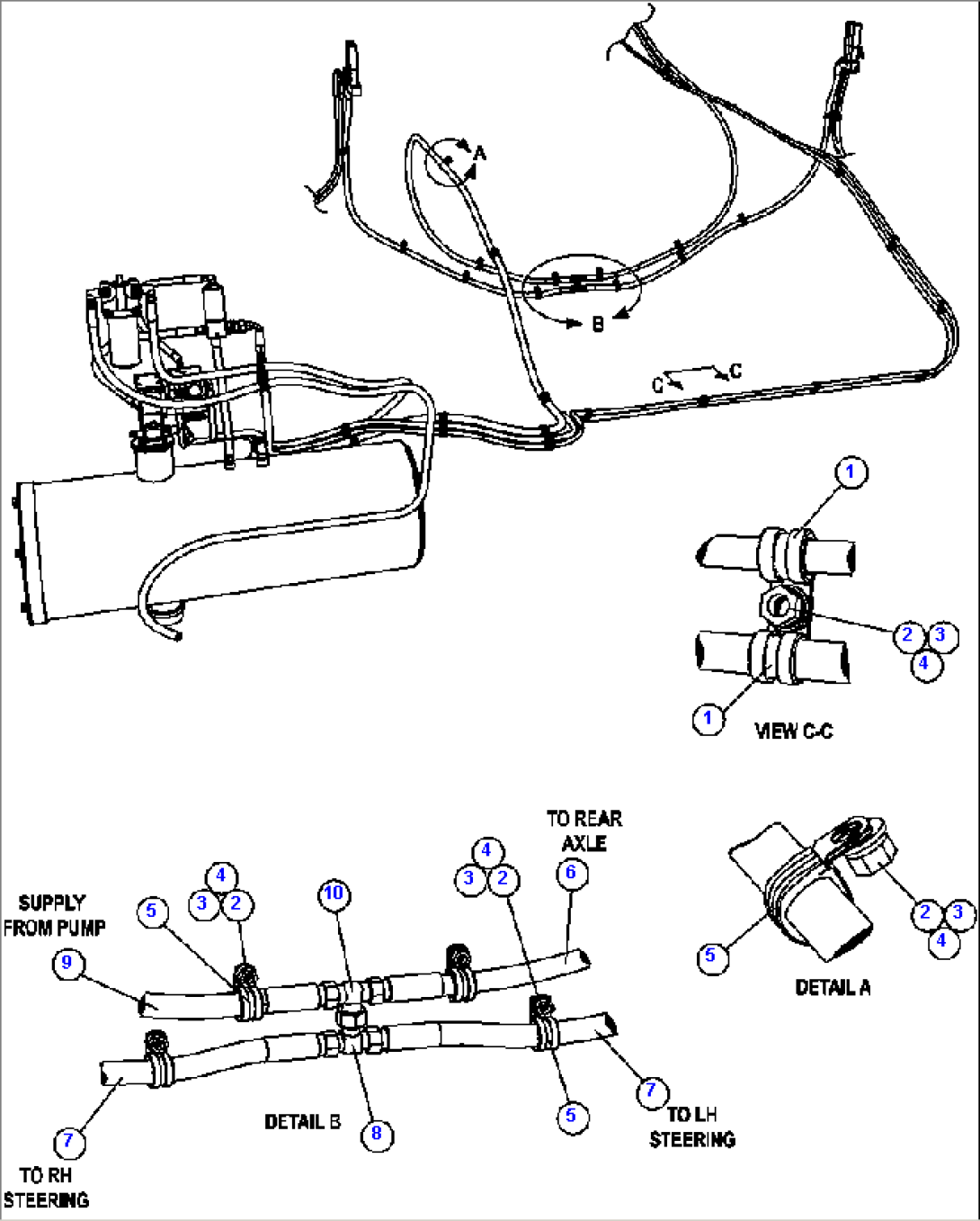 AUTOMATIC LUBRICATION - FRAME PIPING