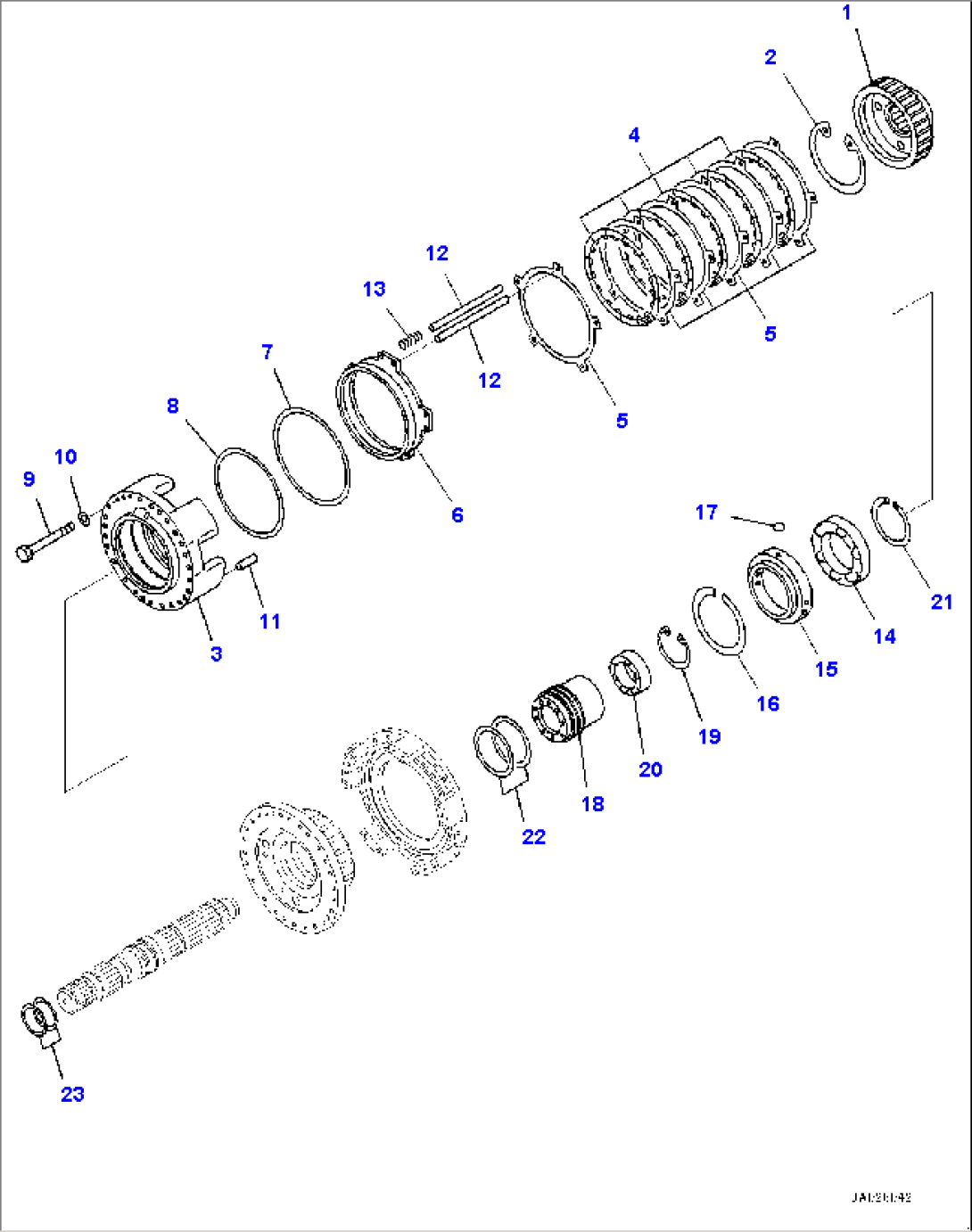 Transmission, 1st Clutch (#1001-)