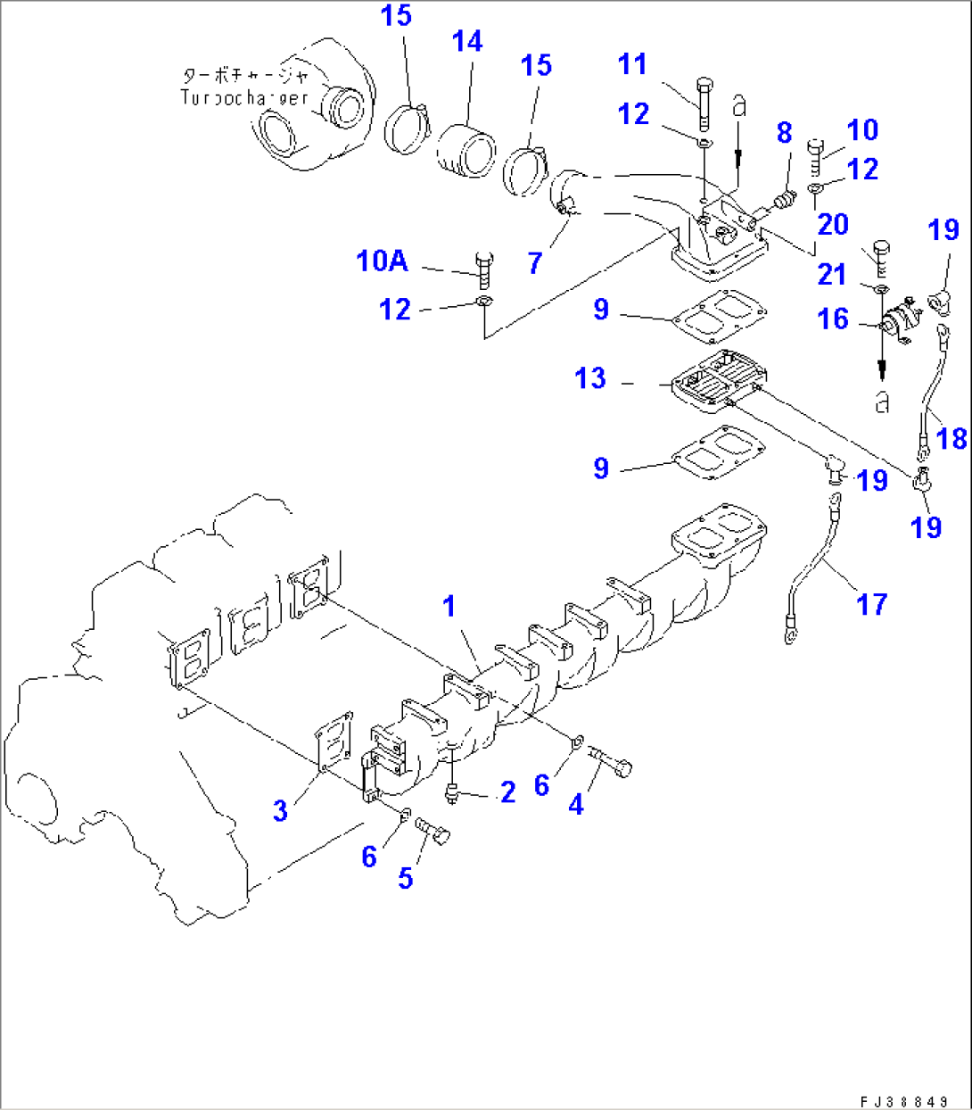 AIR INTAKE MANIFOLD AND CONNECTION (WITH TURBOCHARGER)