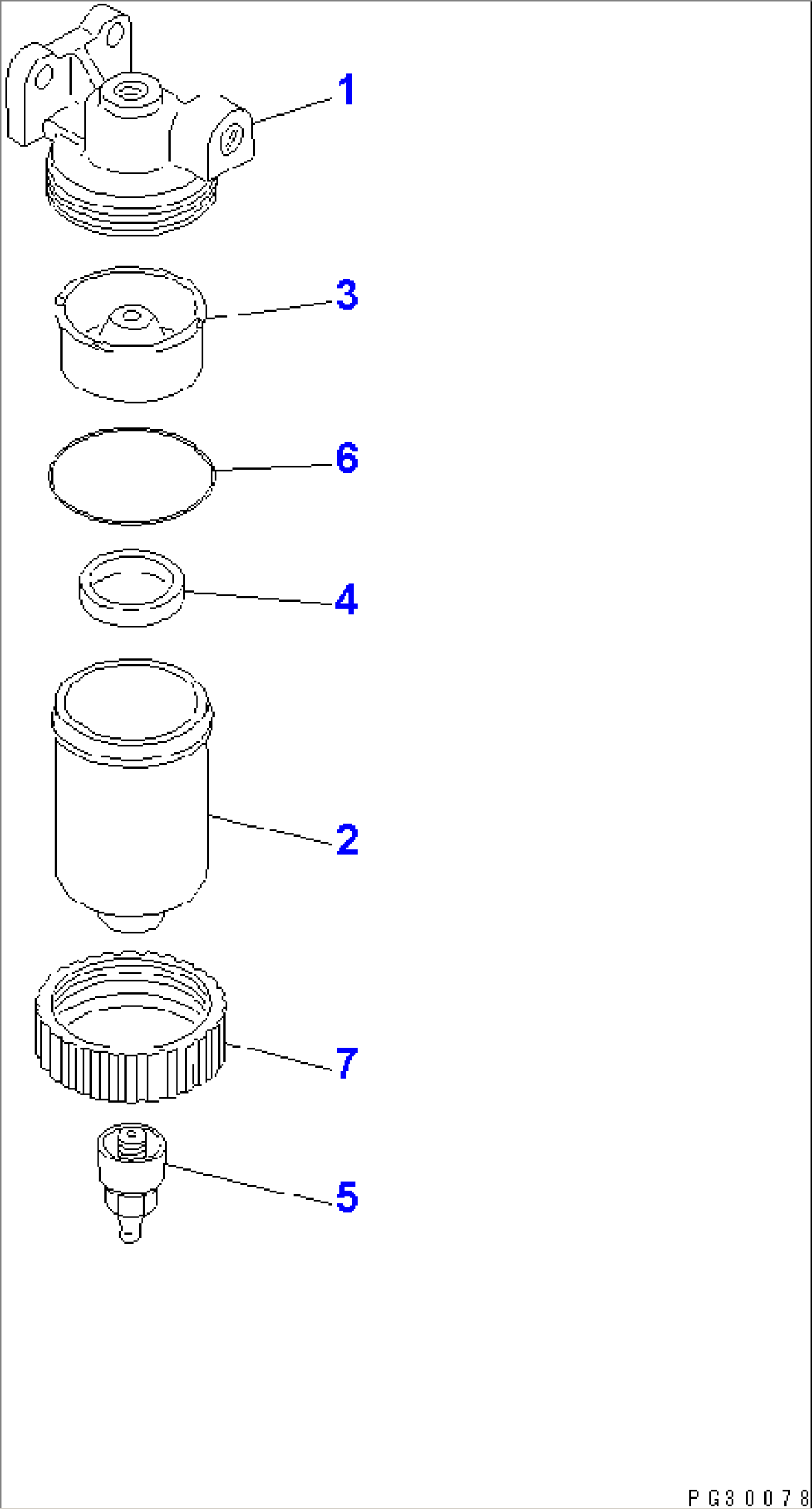 FUEL TANK TUBE (WATER SEPARATER INNER PARTS) (EXCEPT JAPAN)(#10301-)