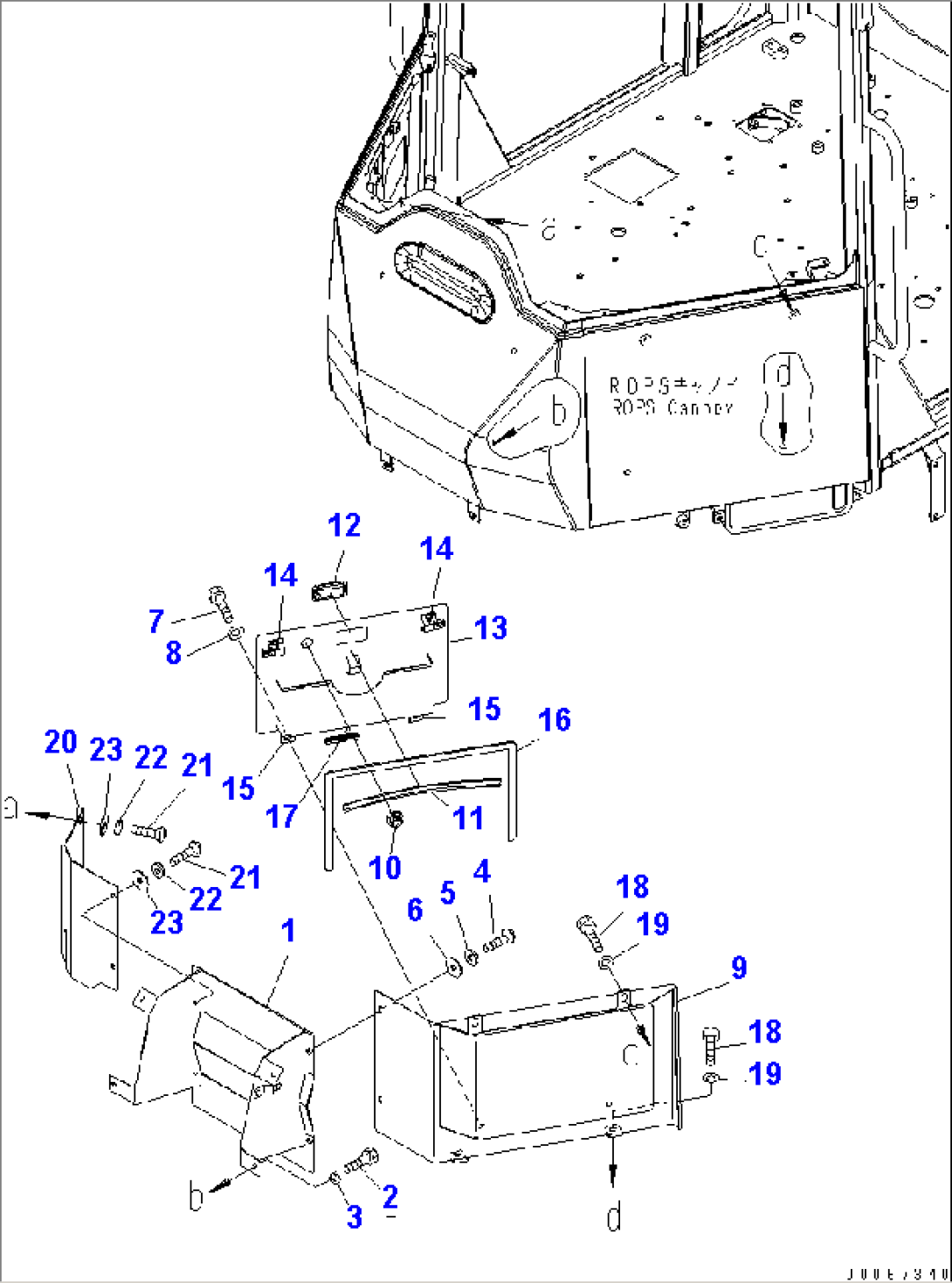 AIR CONDITIONER AND HEATER LESS (COVER)(#75001-)