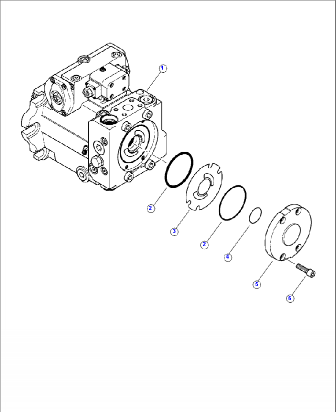 H0245-01A0 L.H. TRACK DRIVE PUMP BLANKING COVER