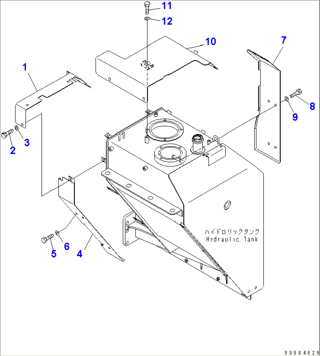HYDRAULIC TANK COVER (SAND PROTECTION SPEC.)(#7001-)