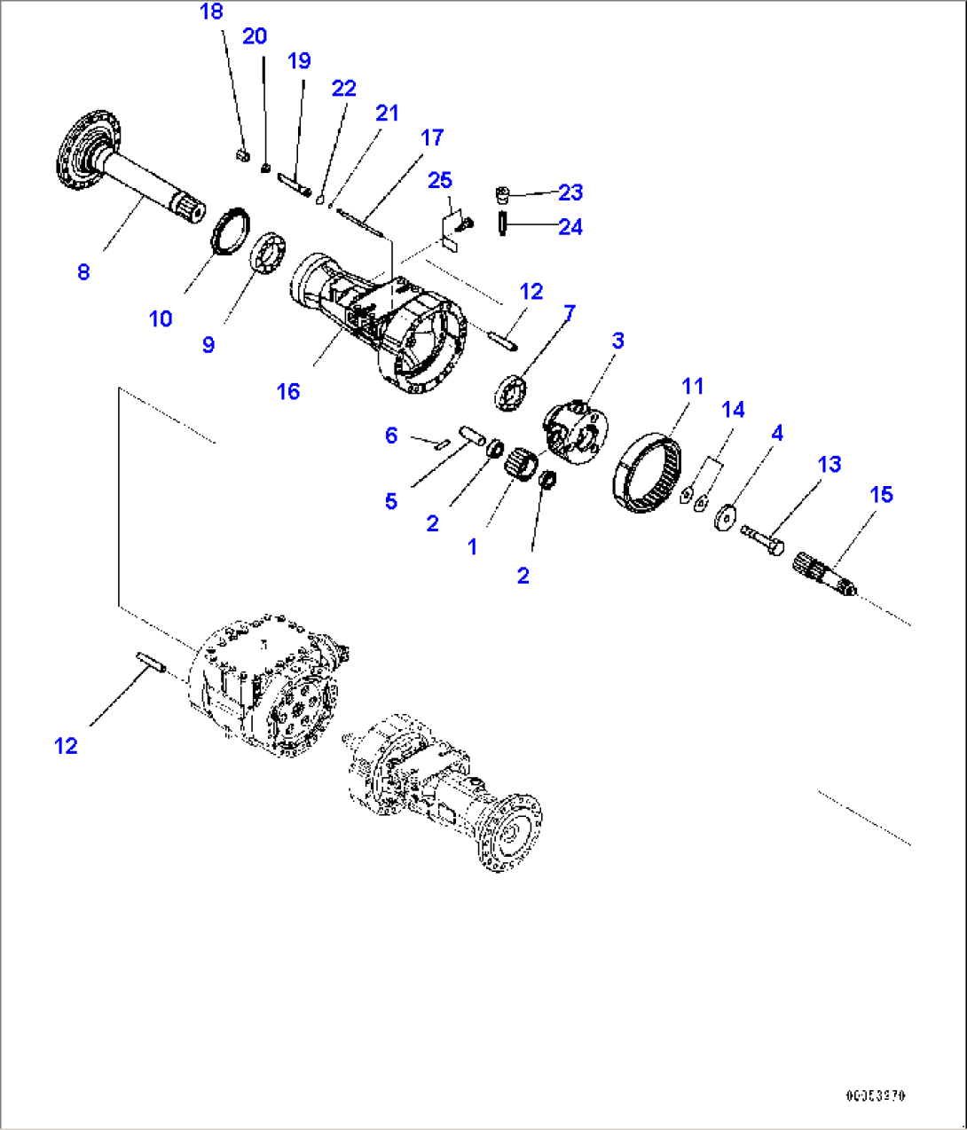 Front Axle, Final Drive R.H. (#65949-)