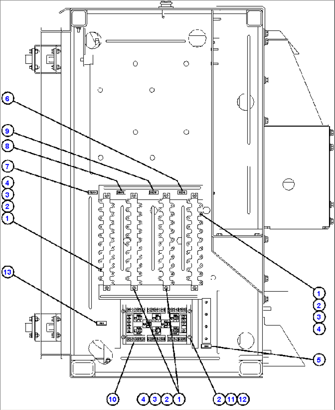 CONTROL CABINET RIGHT DOOR (LEFT SIDE WALL)