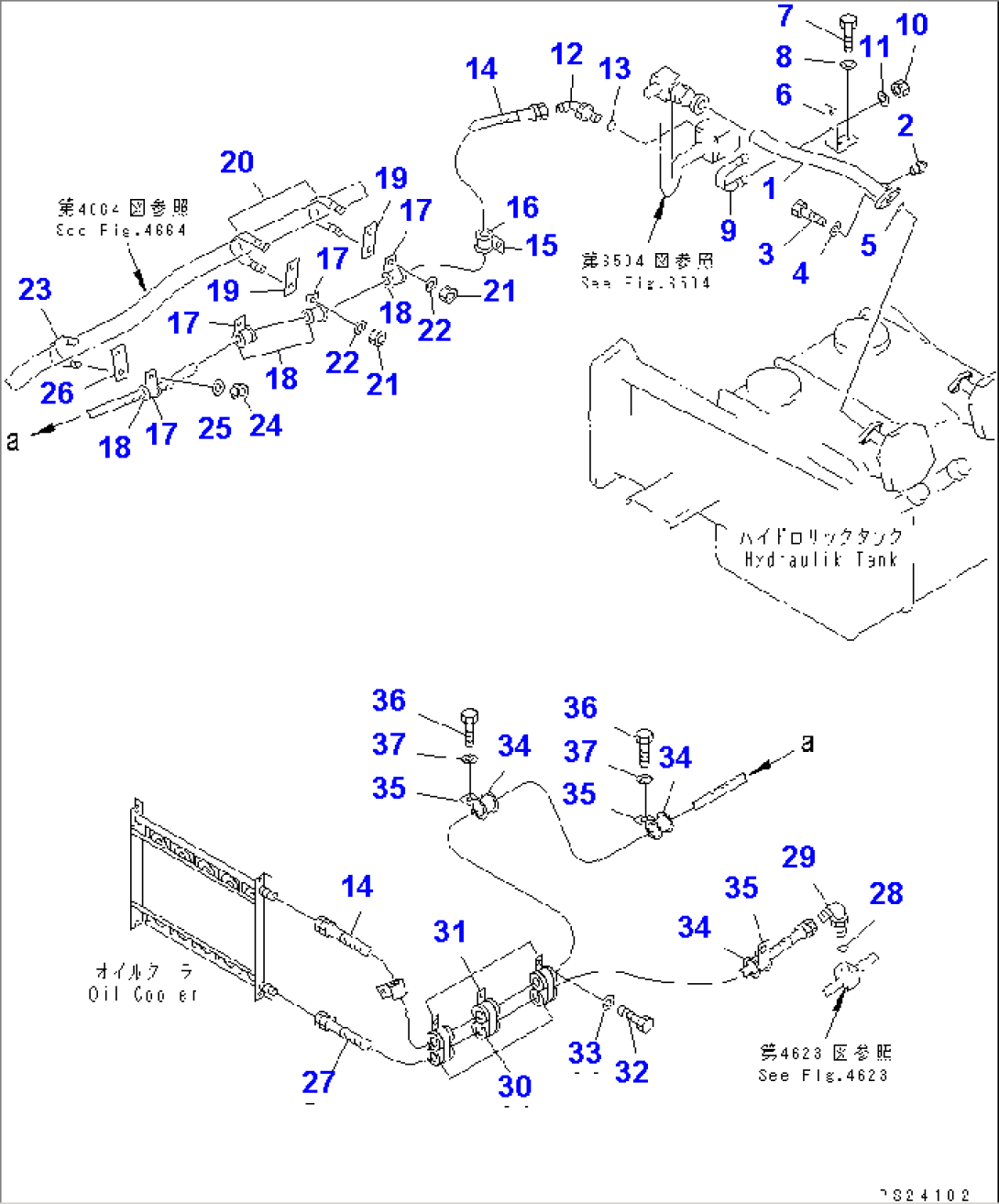 HYDRAULIC PIPING (7/7) (OIL COOLER LINE) (2/2)
