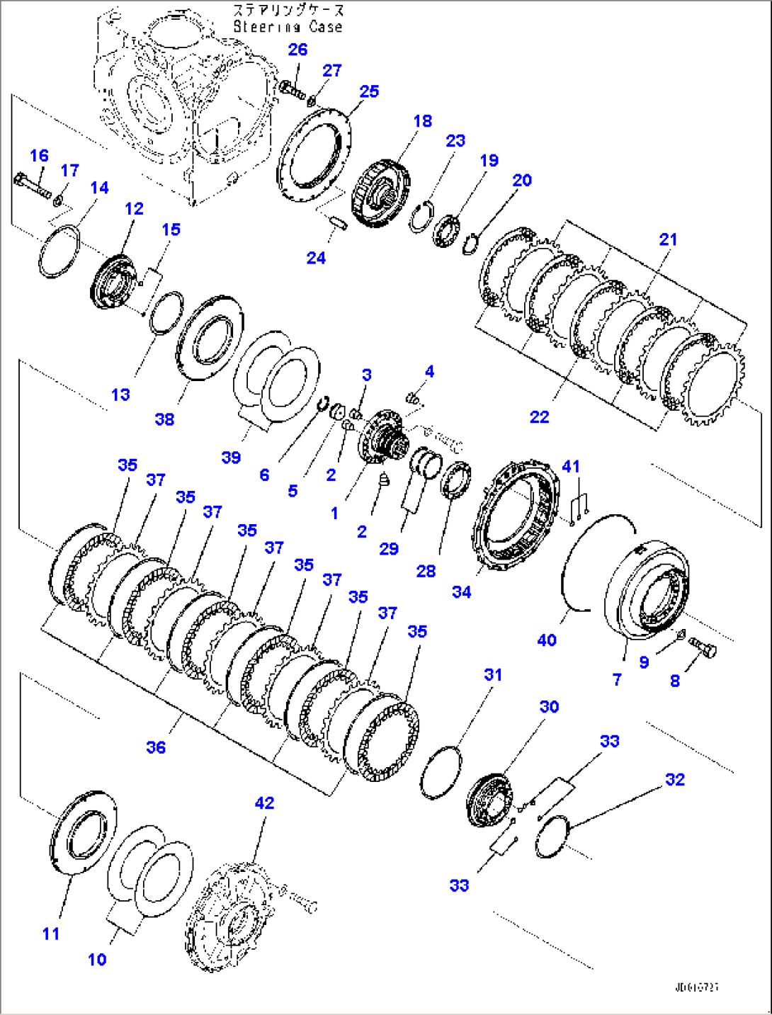 Power Train, Steering Clutch and Steering Brake (1/2) (#85077-)