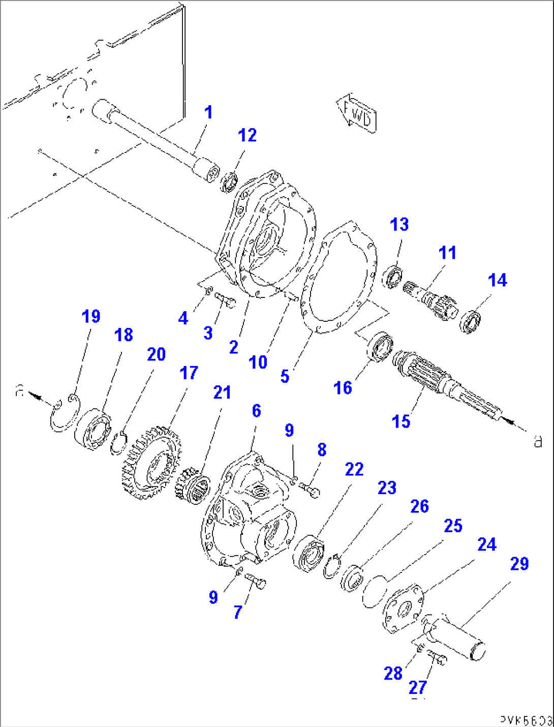 REAR P.T.O. (CASE¤ SHAFT AND GEAR)
