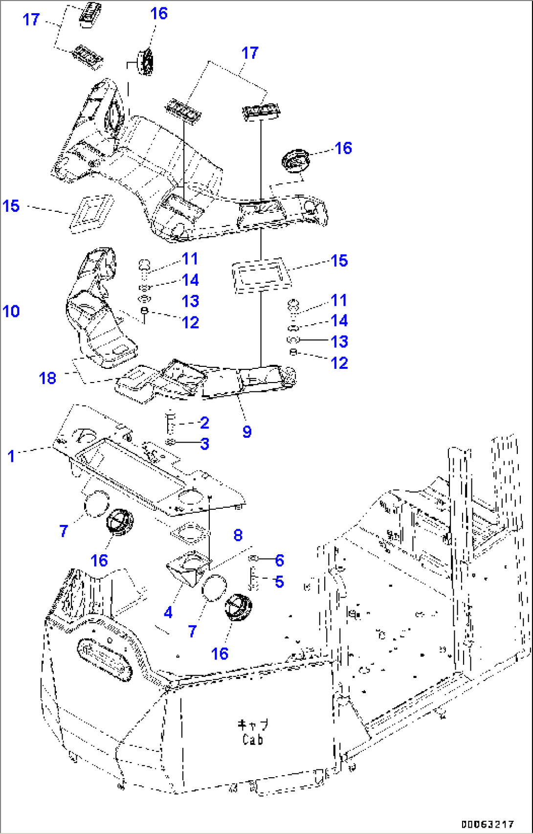 ROPS Cab and Floor Frame Group, Air Conditioner Duct