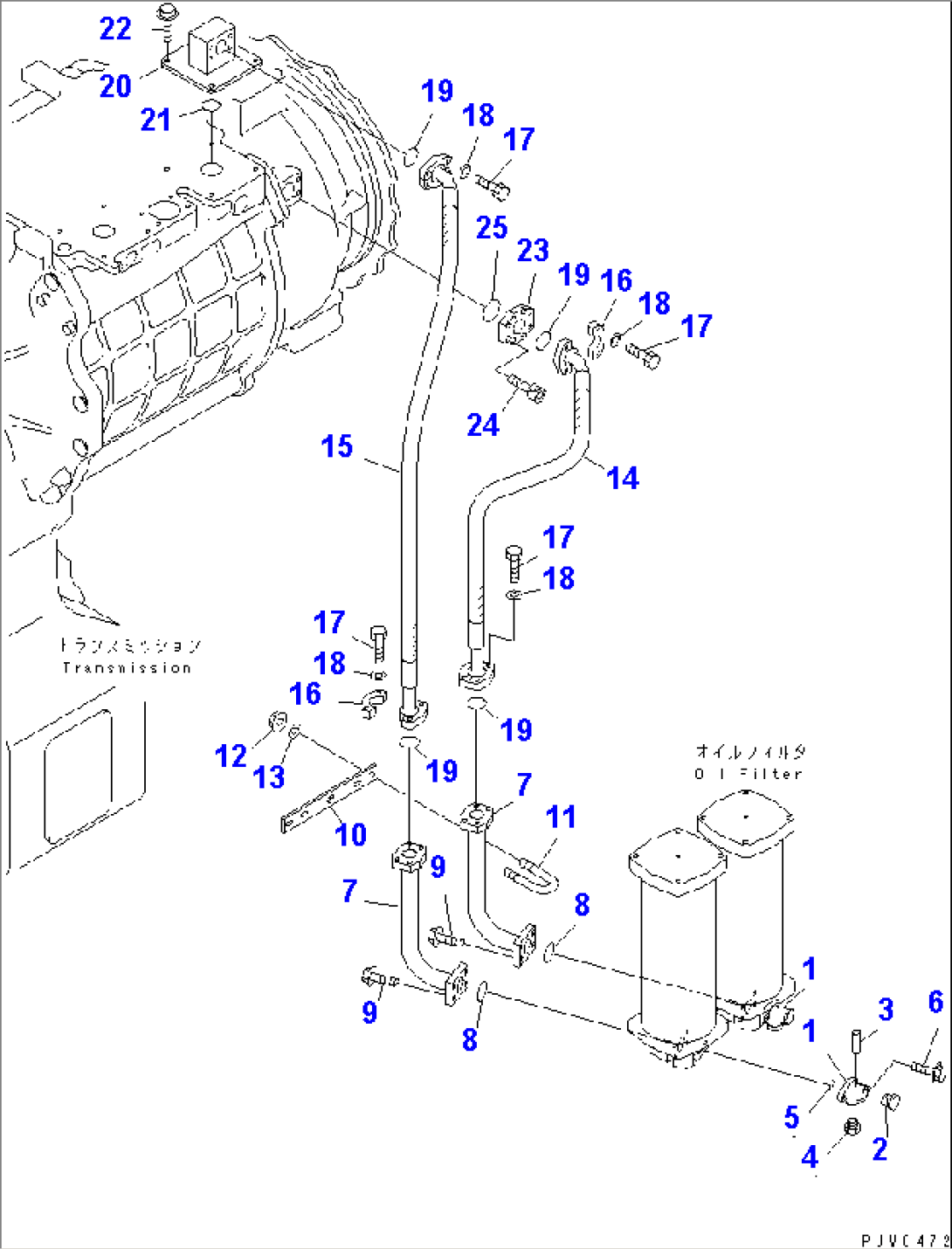 TORQUE CONVERTER AND TRANSMISSION LINE (OIL FILTER PIPING)