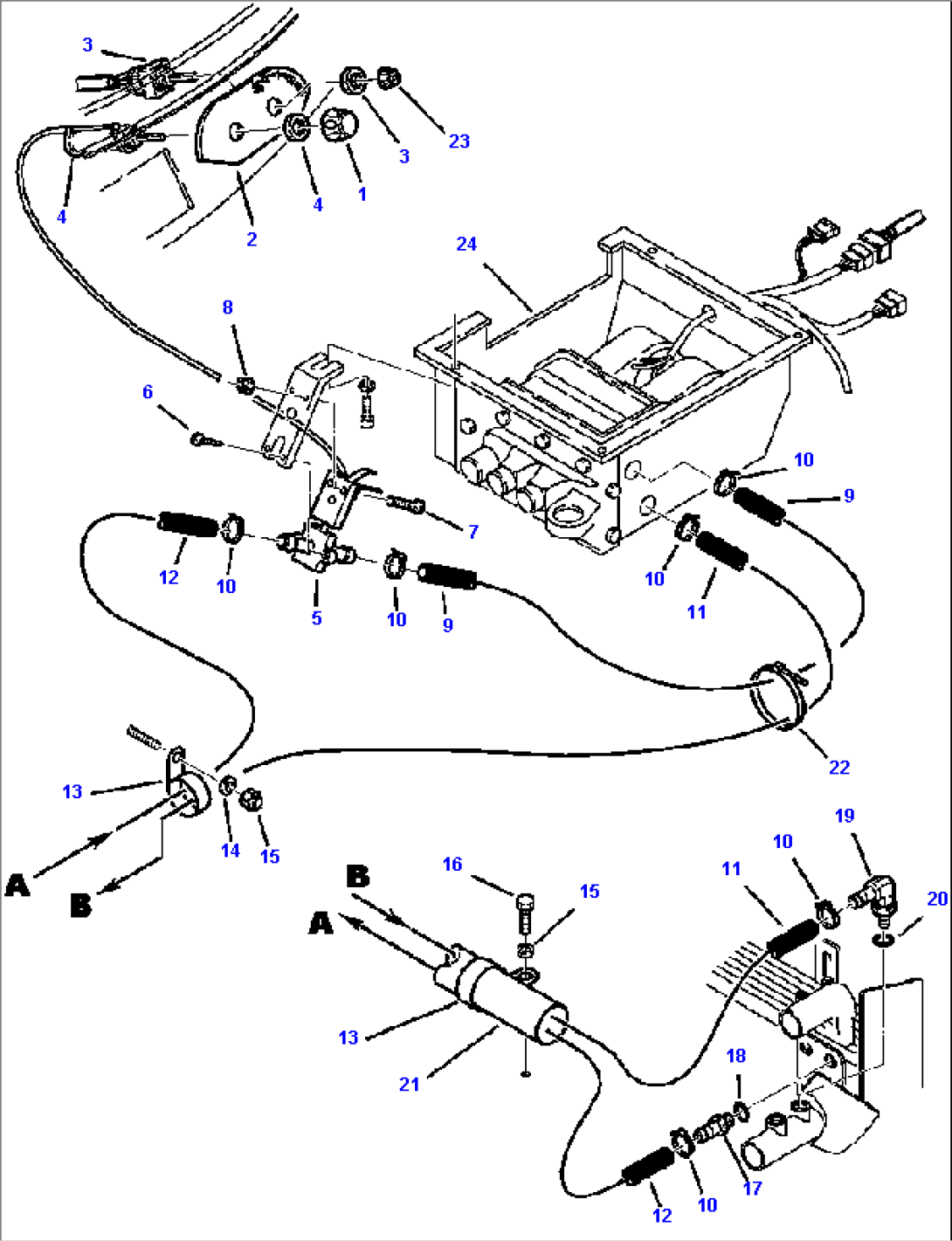 FIG. K5700-01A5 AIR CONDITIONER - HEATER CONTROLS AND PIPING
