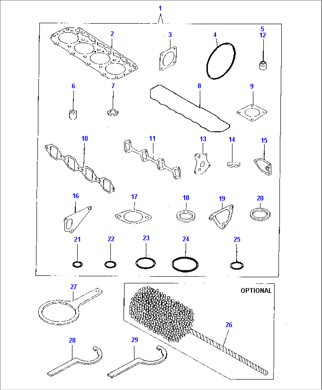 GASKET SET (OPTIONAL) - TOOL