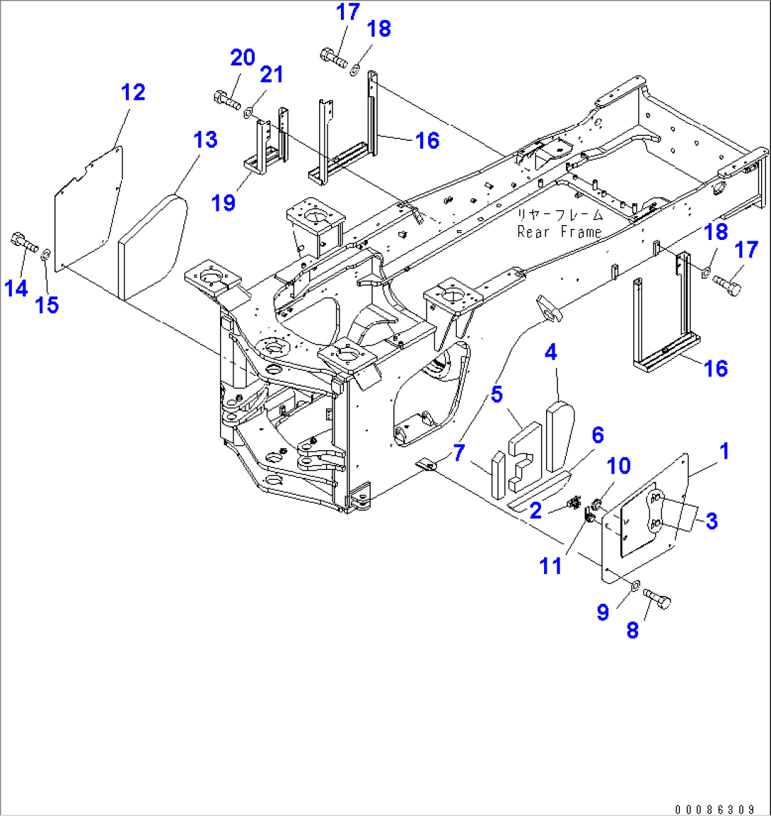 BAR LOCK AND COVER (SIDE COVER) (FOR AUTO GREASE)(#90001-)