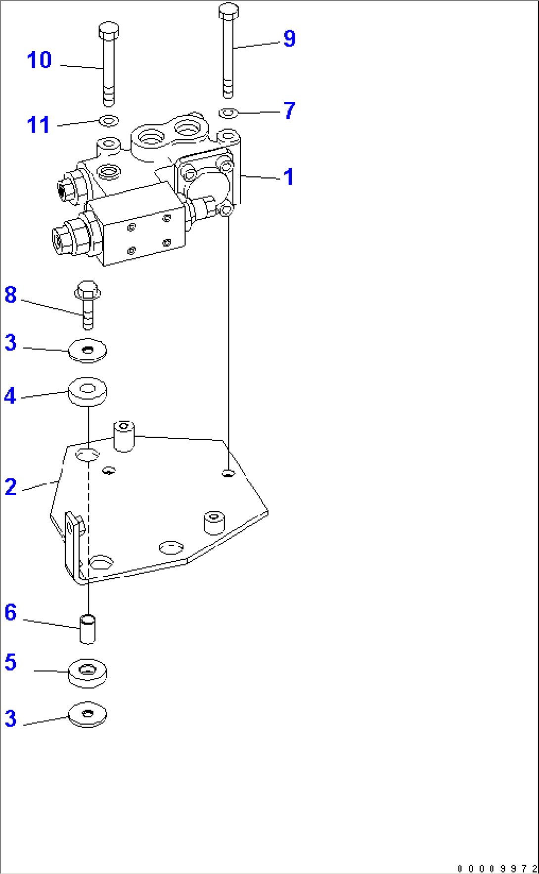 HYDRAULIC PIPING (CUT OFF VALVE MOUNTING)