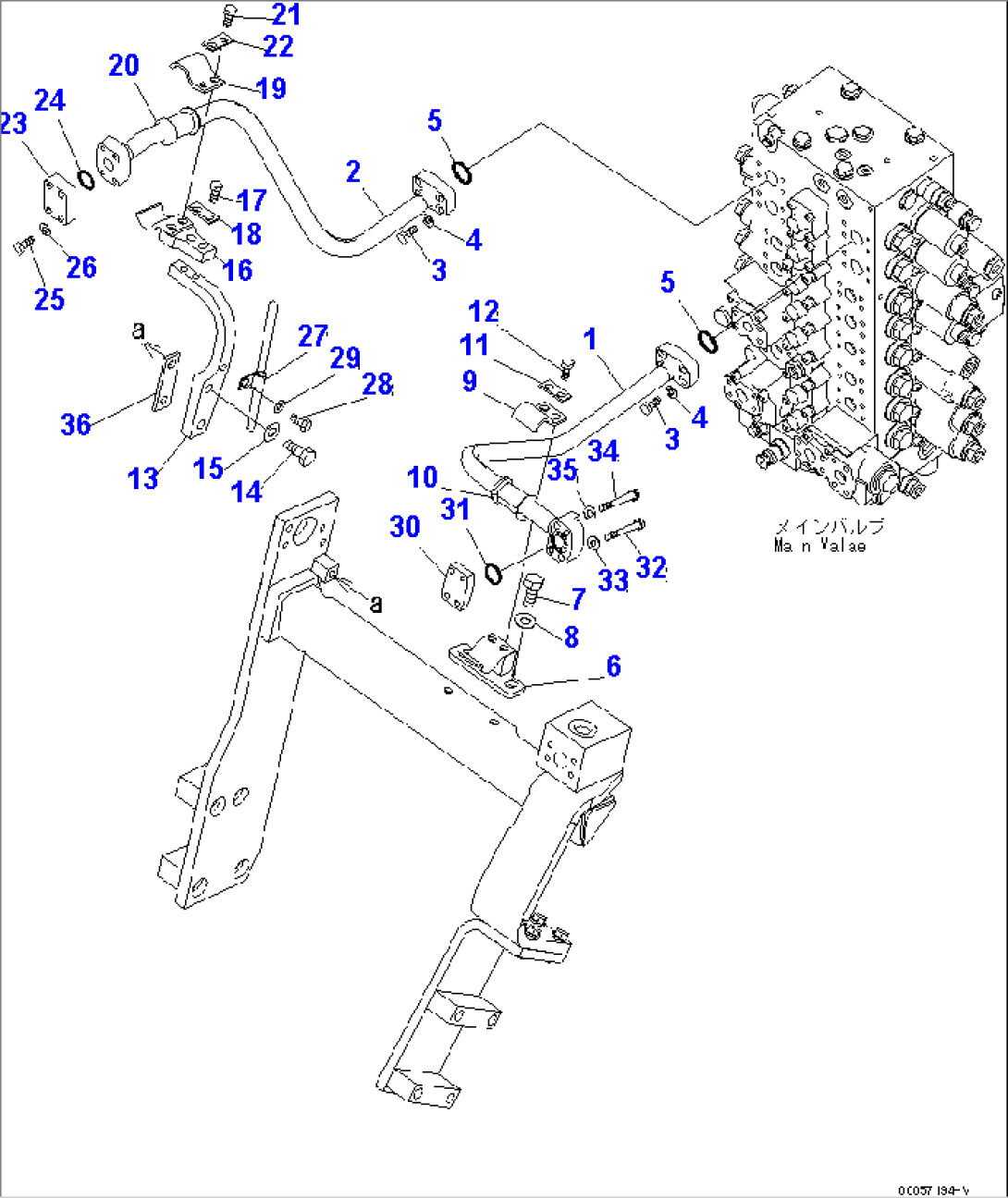 ATTACHMENT LINES (FOR 2-ACTUATOR)(#310001-)