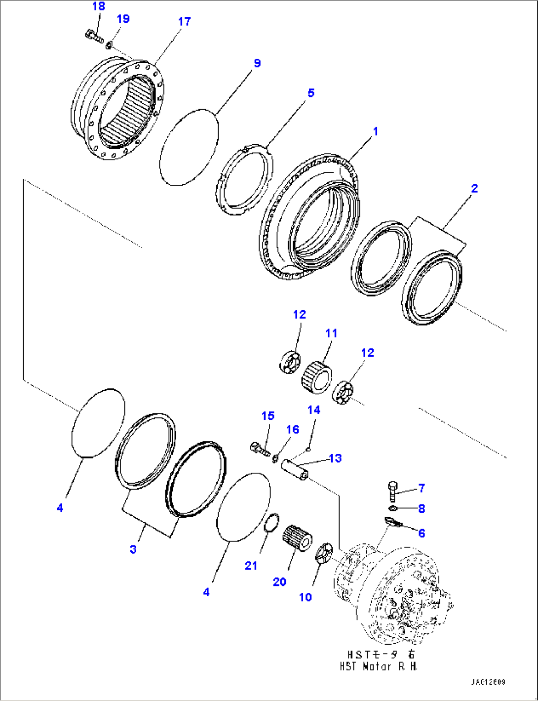 Final Drive, Hub, R.H. (#95001-)