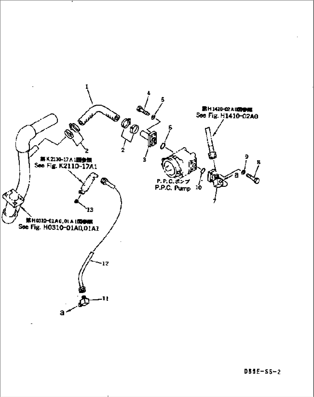 HYDRAULIC PUMP LINE (P.P.C. SUCTION AND DELIVERY) (WITH ACCUMULATTOR)(#3001-)
