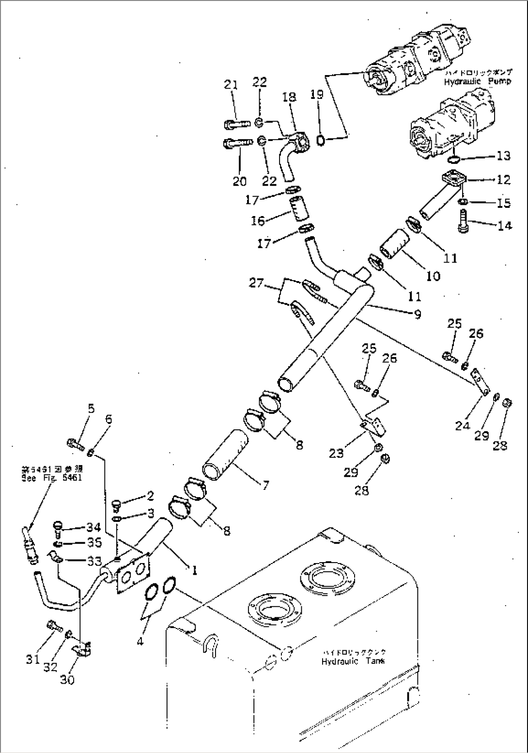 HYDRAULIC PIPING (TANK TO PUMP)