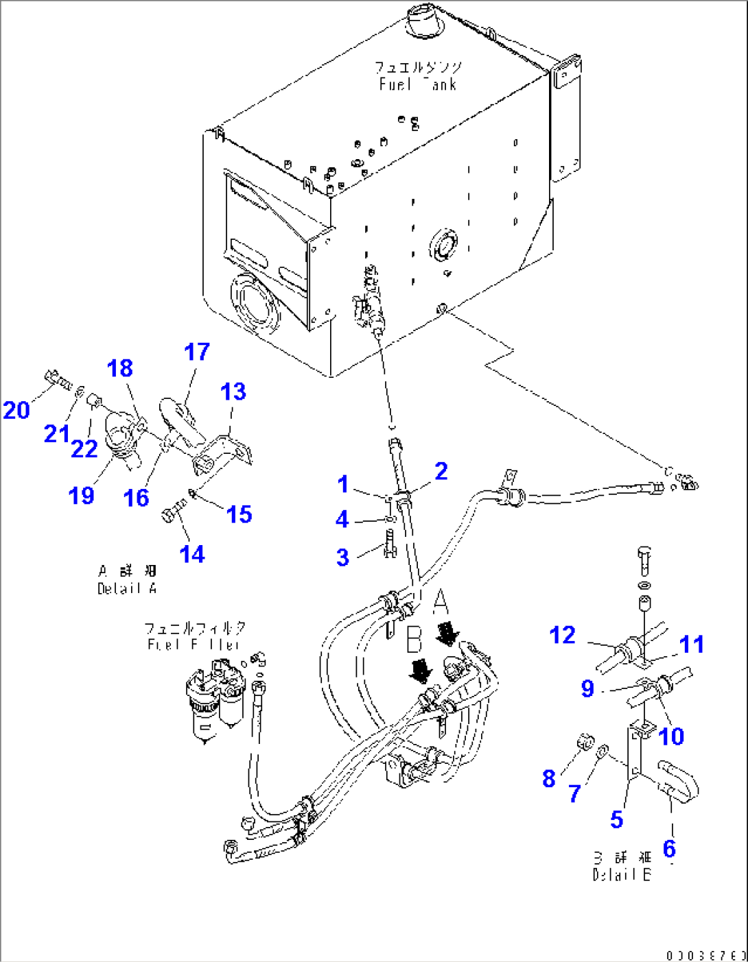 FUEL LINE (1/2)(#15025-)