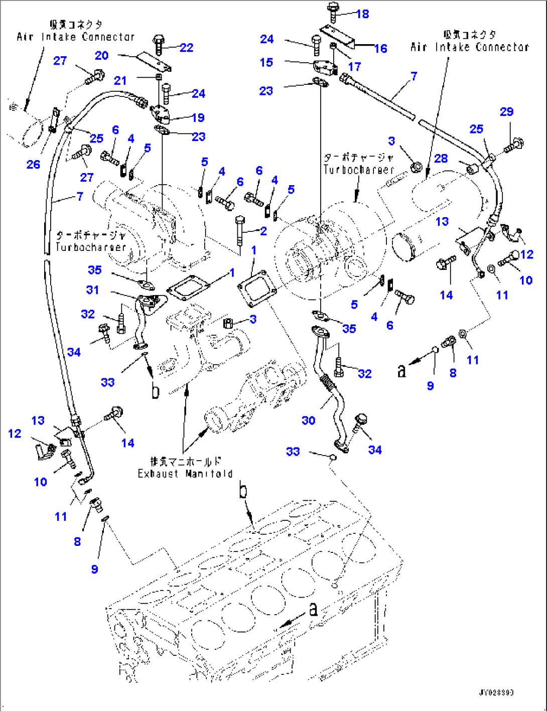 Turbocharger, Lubrication Piping (#505077-)